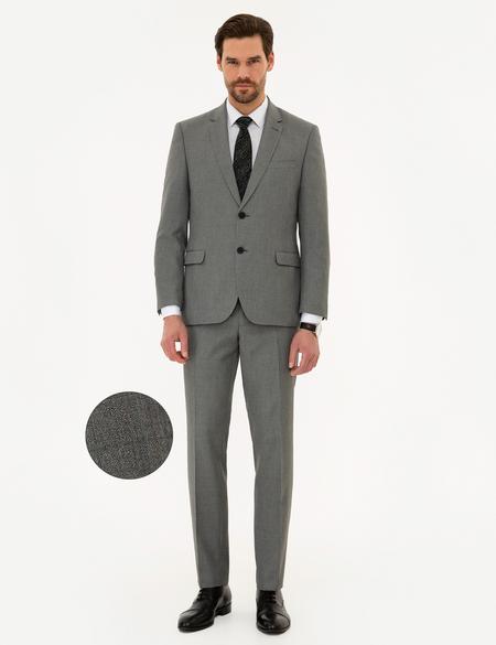 Gri Slim Fit Takım Elbise - 50224042020