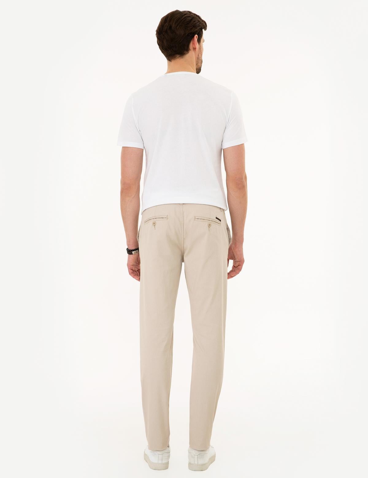 Bej Slim Fit Kanvas Pantolon - 50225942050