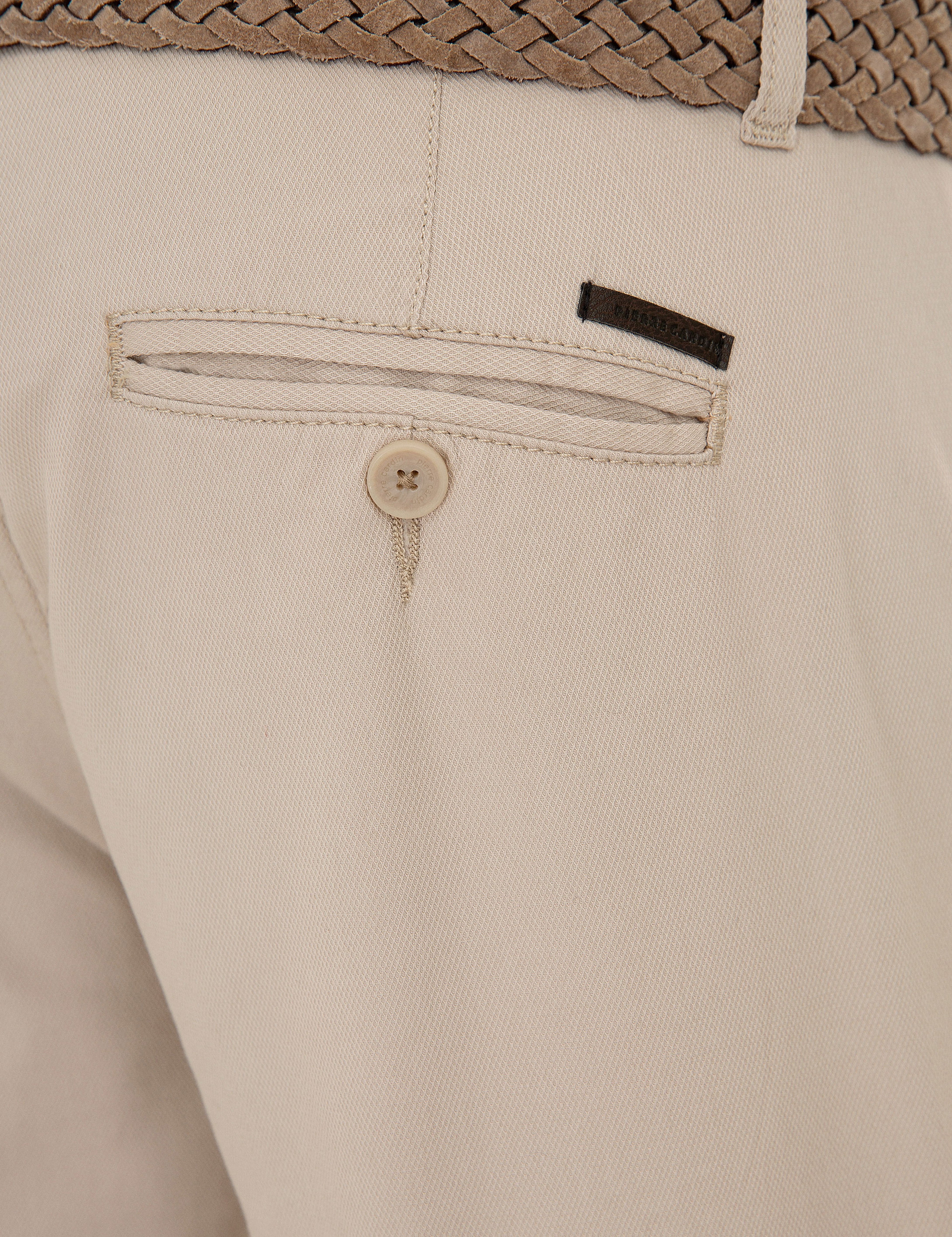 Bej Slim Fit Kanvas Pantolon - Image 4