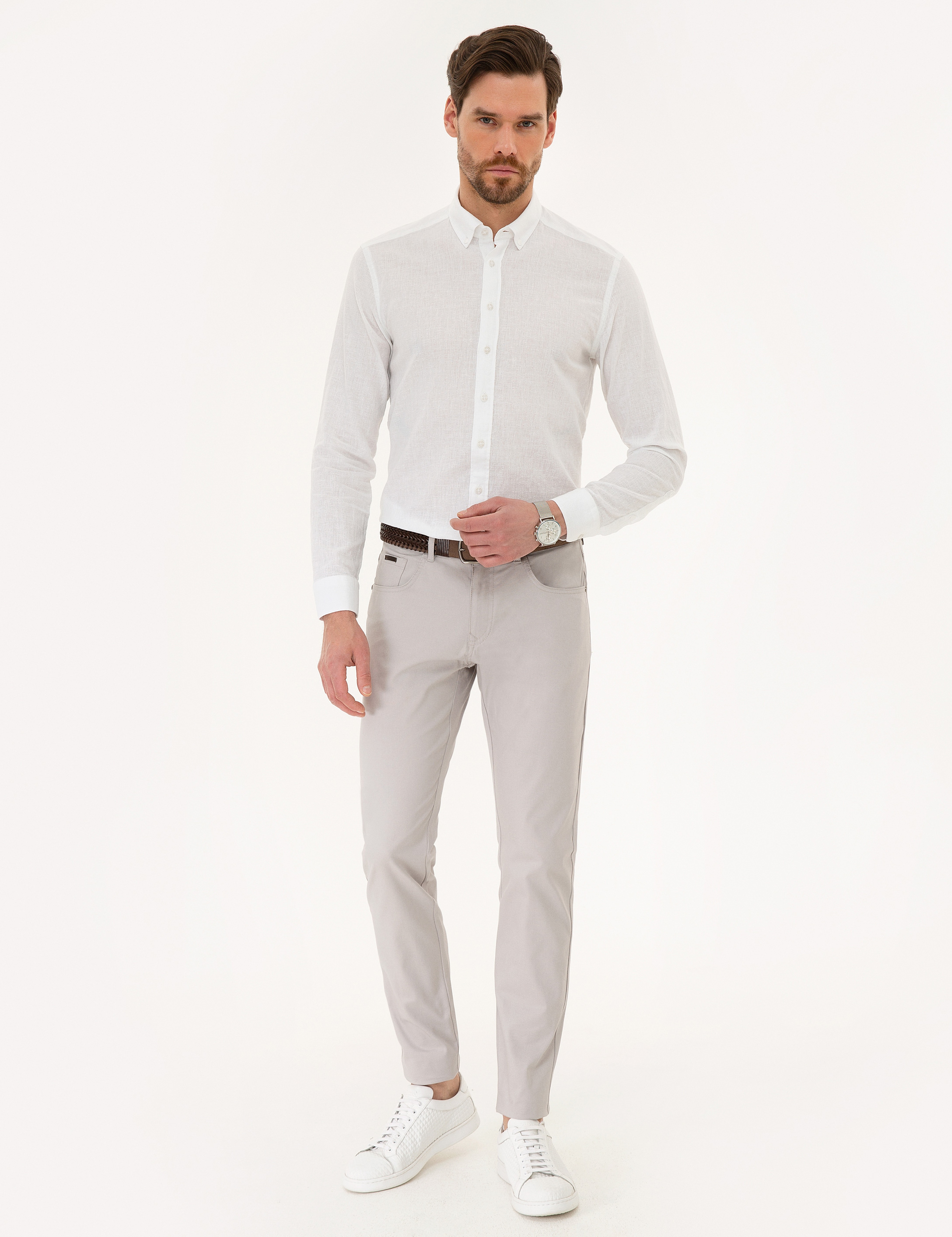 Taş Slim Fit Chino Pantolon - Image 1
