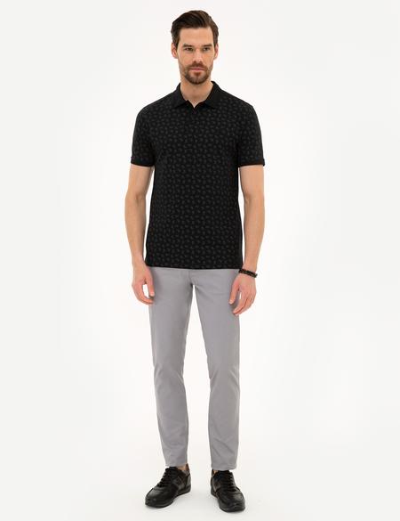 Siyah Slim Fit Polo Yaka Tişört - 50220901016