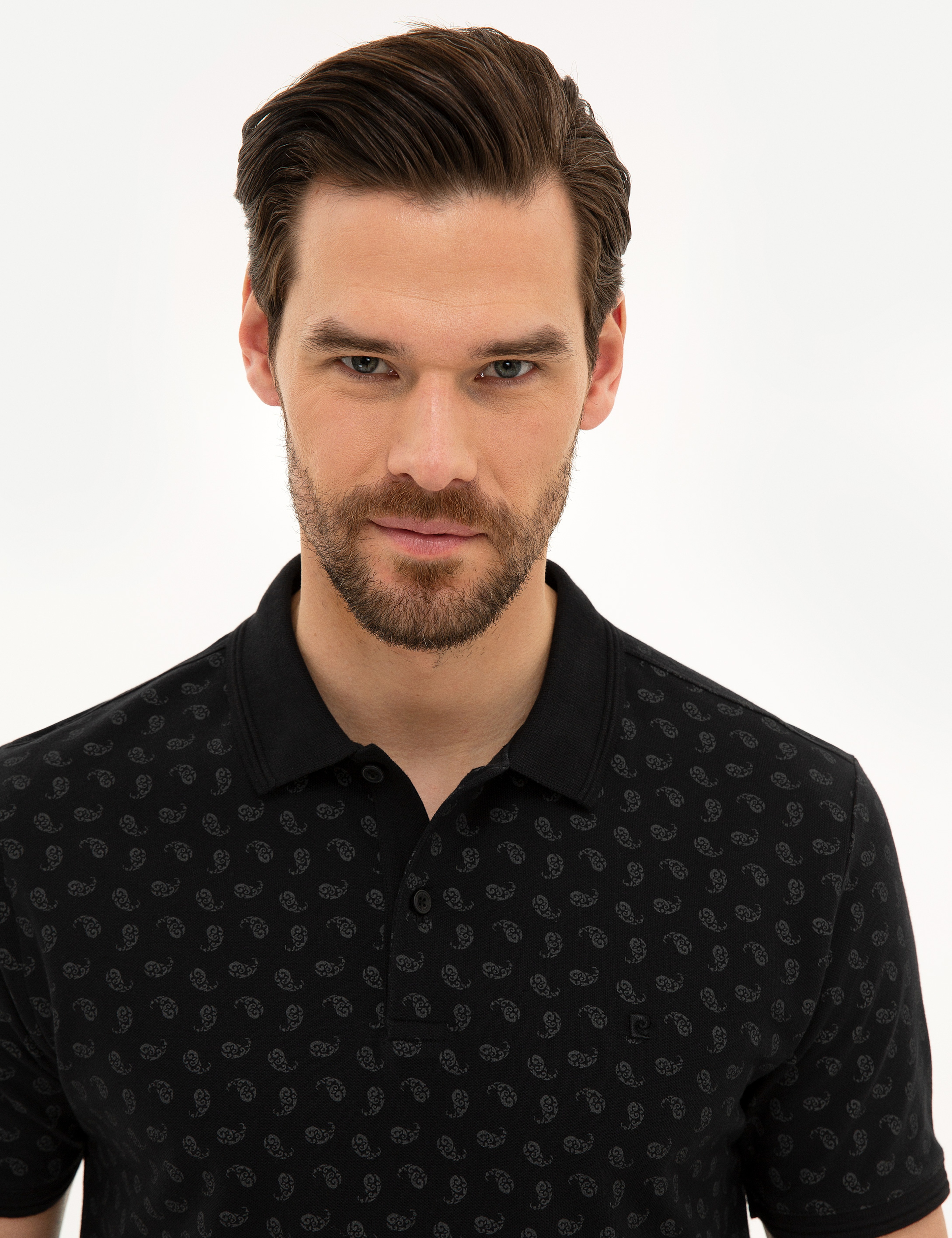 Siyah Slim Fit Polo Yaka Tişört