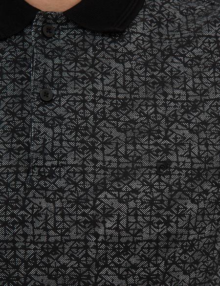 Siyah Slim Fit Polo Yaka Tişört - 50221421028