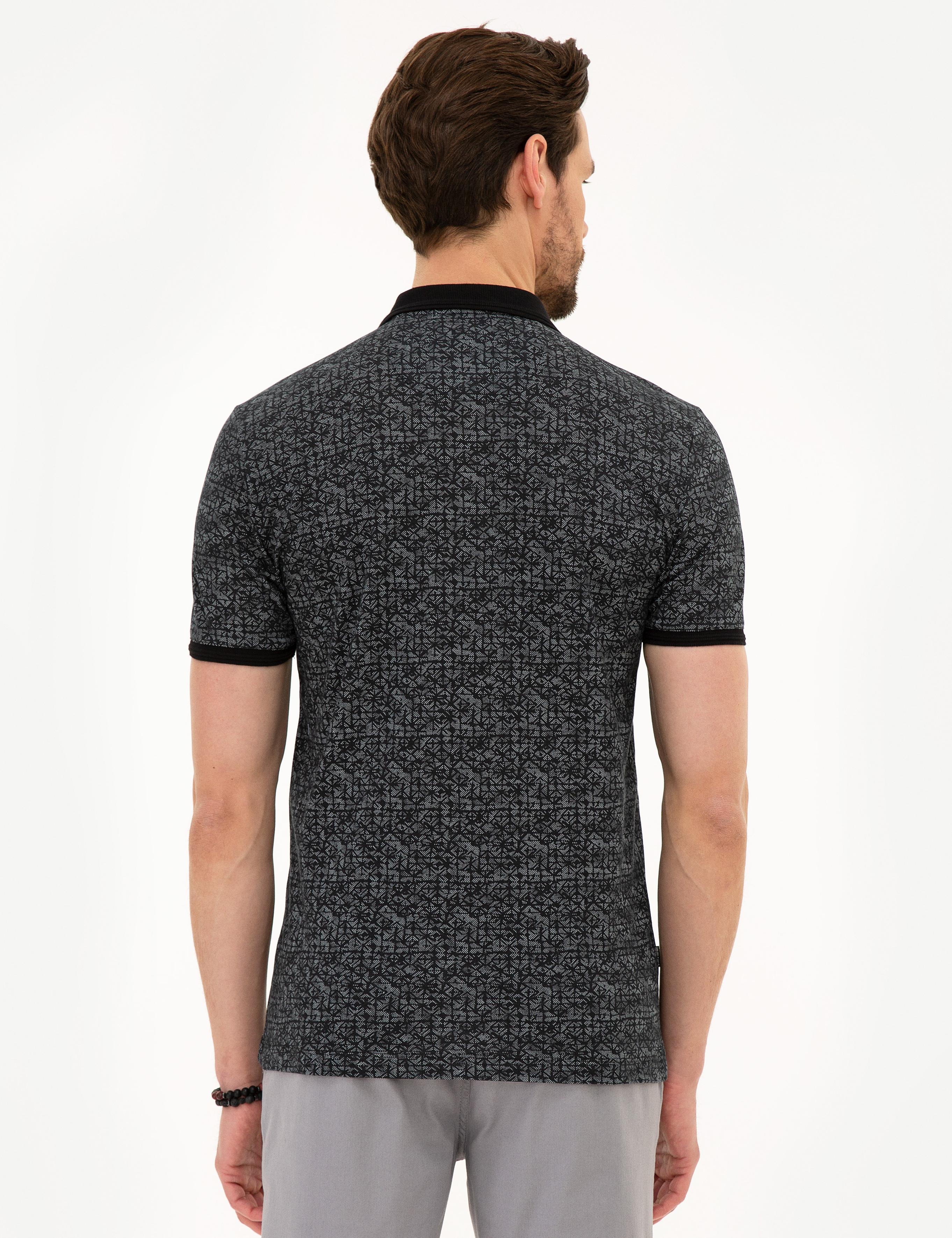 Siyah Slim Fit Polo Yaka Tişört