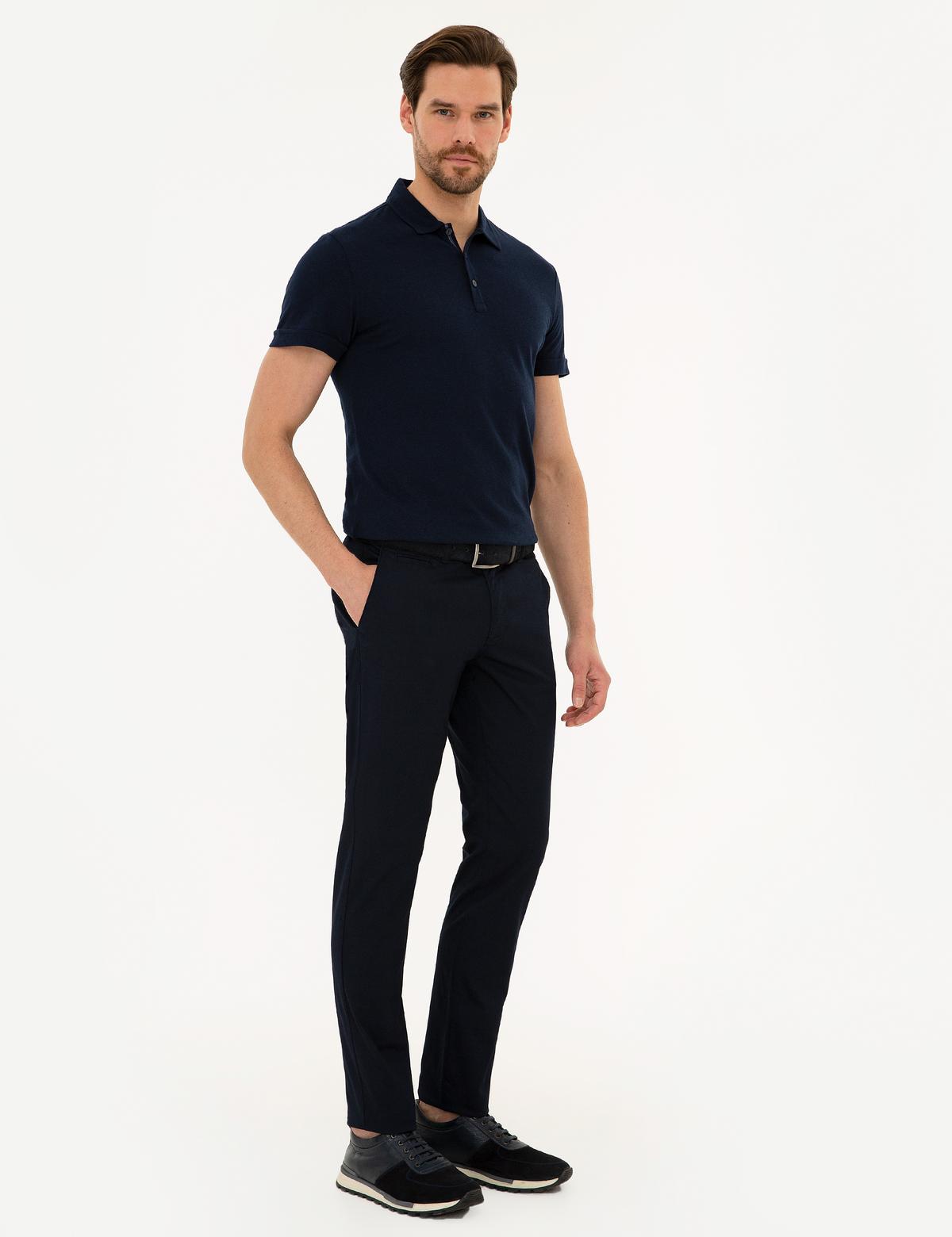 Lacivert Slim Fit Chino Pantolon - 50225942010