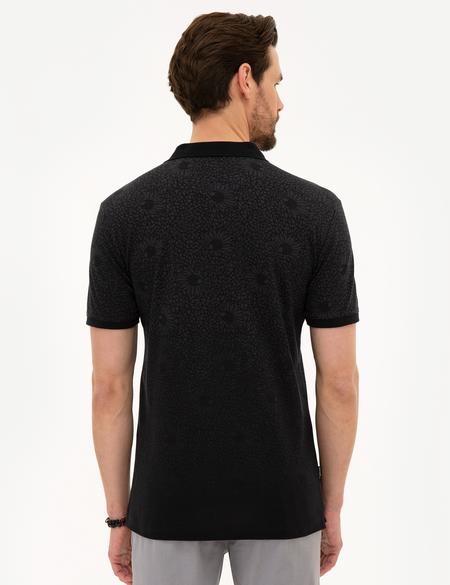 Siyah Slim Fit Polo Yaka Tişört - 50220878019