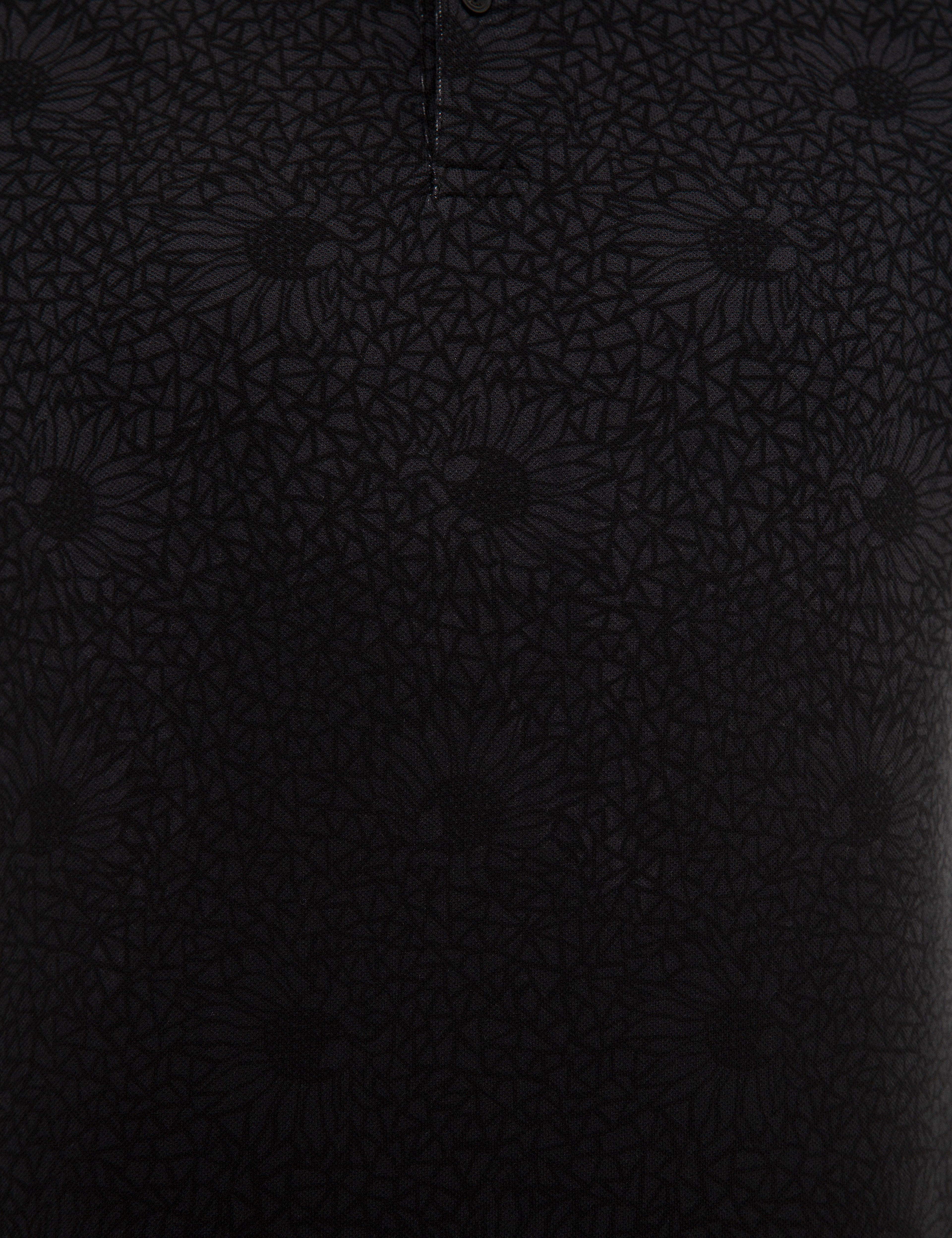 Siyah Slim Fit Polo Yaka Tişört - Image 5