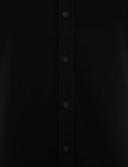 Siyah Slim Fit Merserize Polo Yaka T-Shirt - 50224486002