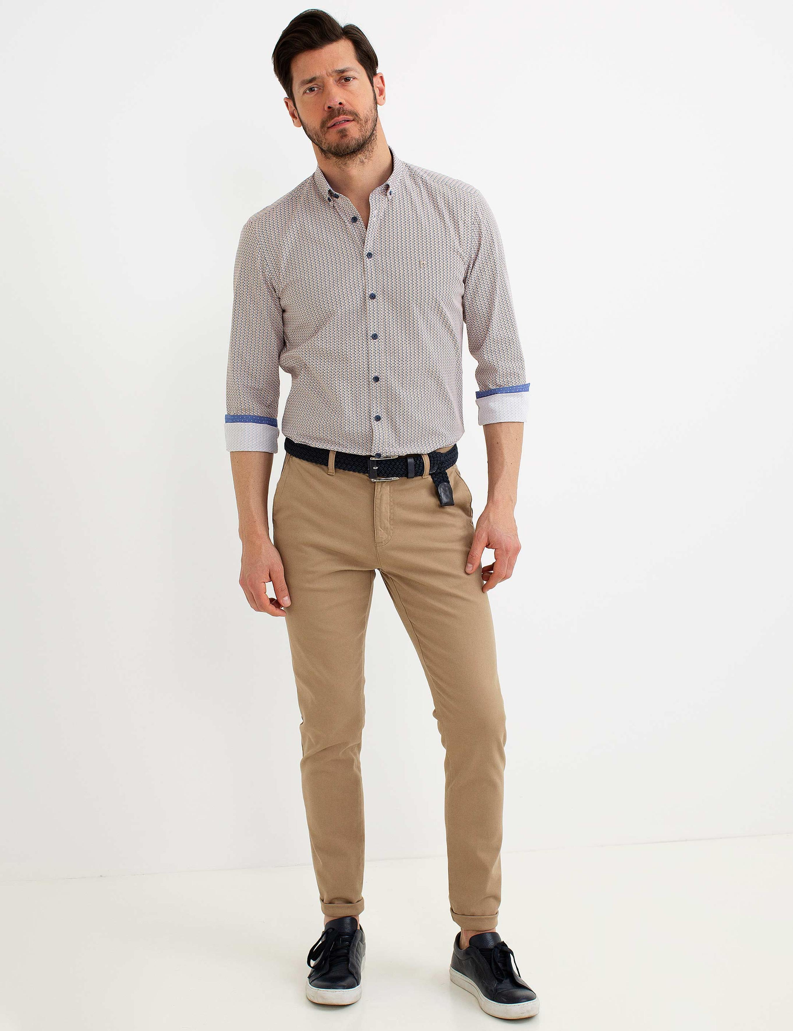 Camel Slim Fit Chino Pantolon