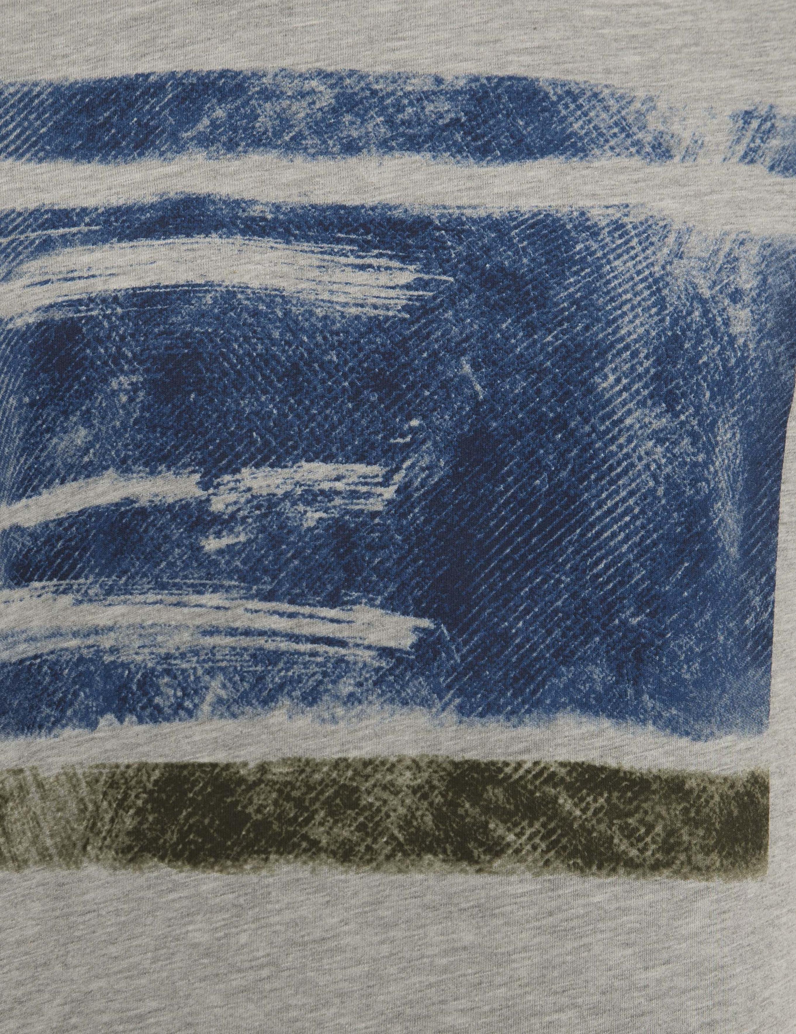 Açık Gri Melanj Slim Fit Bisiklet Yaka T-Shirt