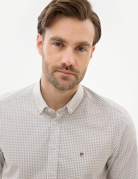 Kahverengi Slim Fit Gömlek - 50221382014