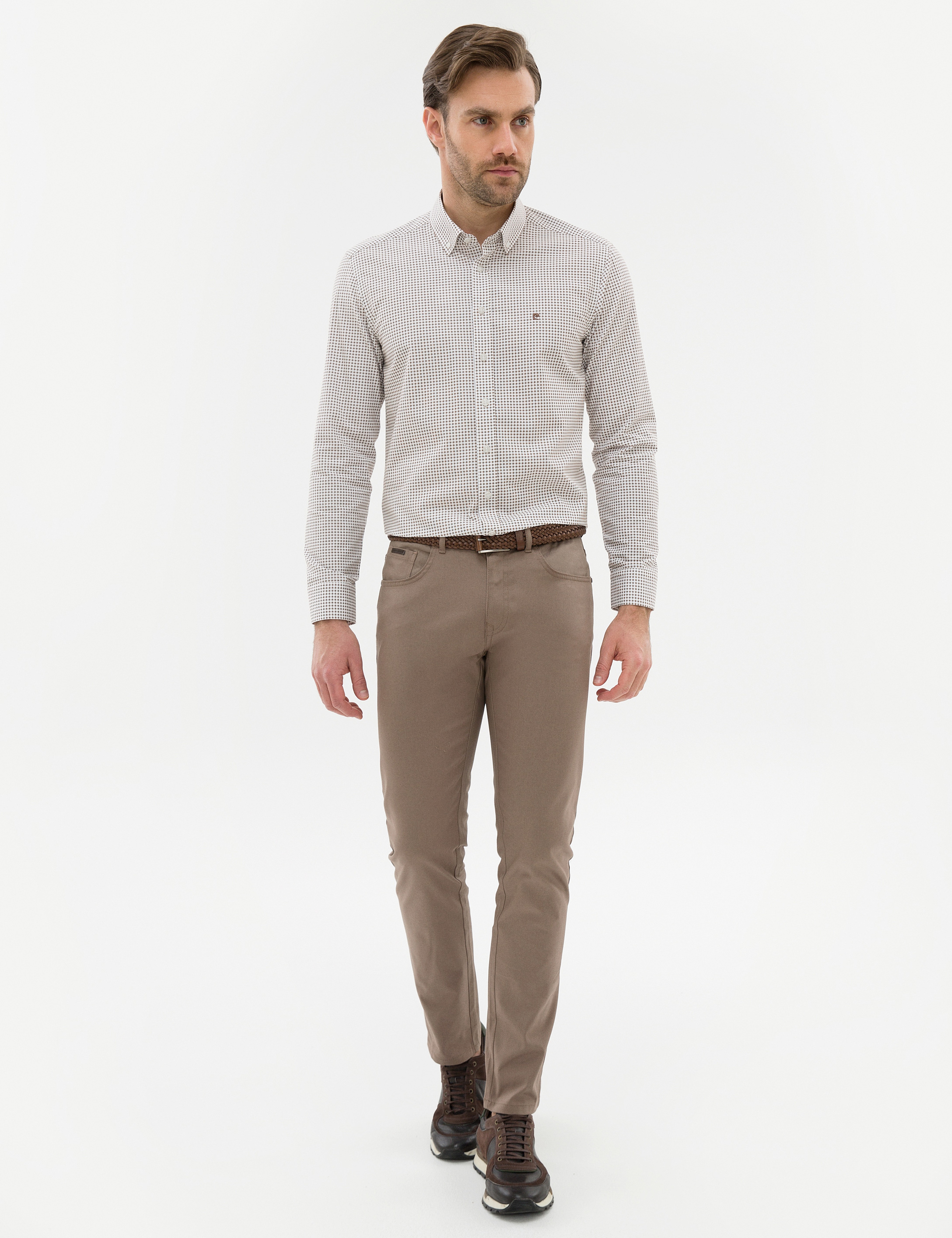 Kahverengi Slim Fit Gömlek - Image 4