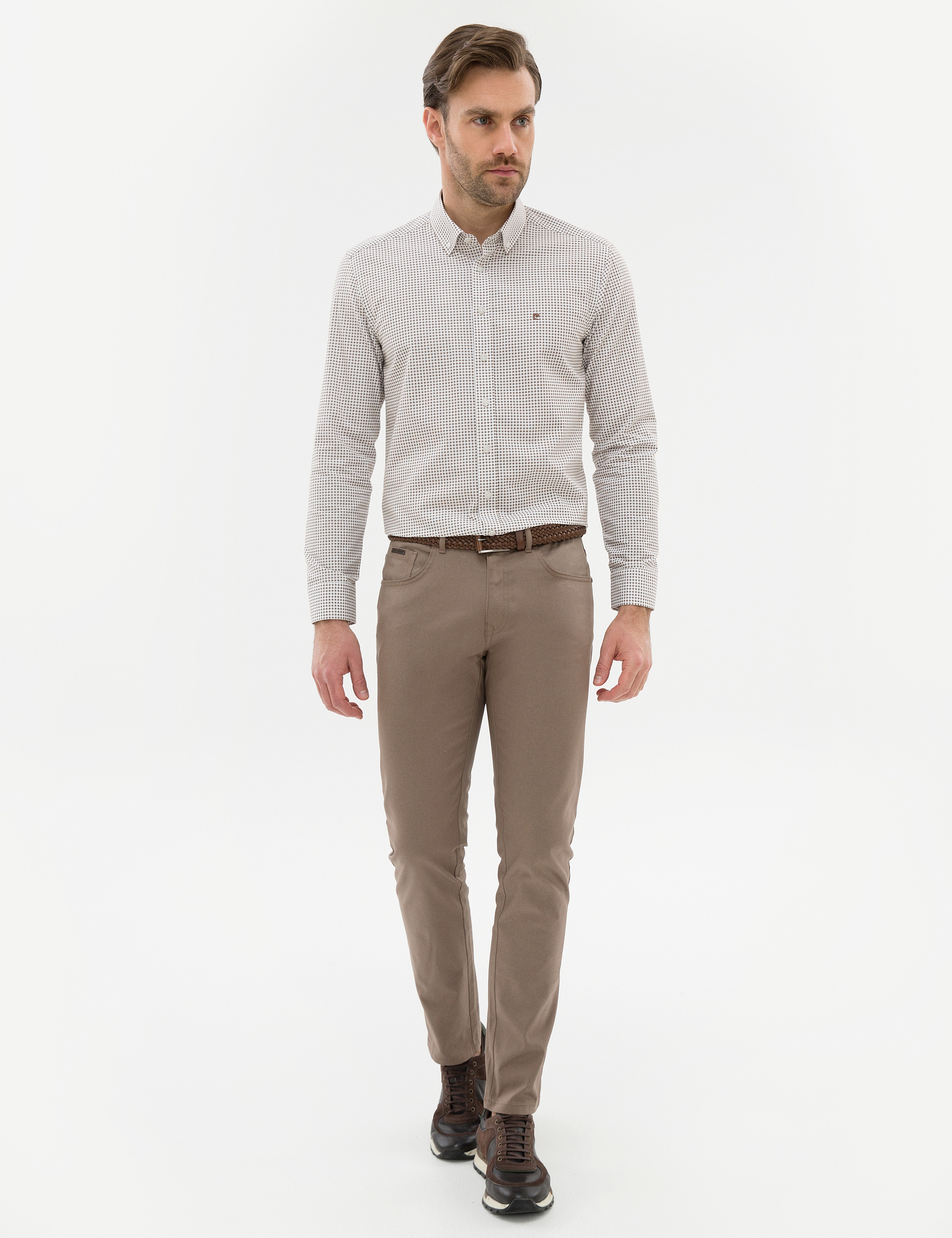 Kahverengi Slim Fit Gömlek