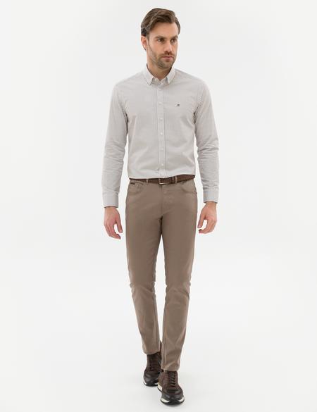 Kahverengi Slim Fit Gömlek - 50221382014