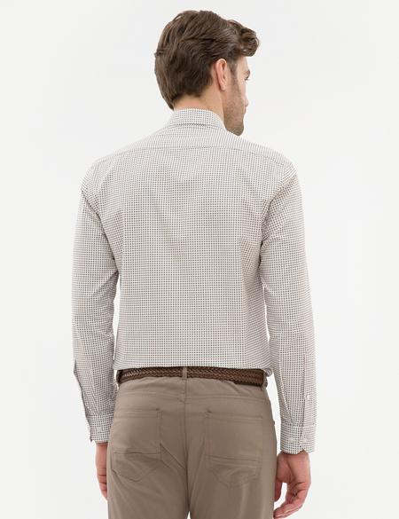 Kahverengi Slim Fit Gömlek - 50221382014