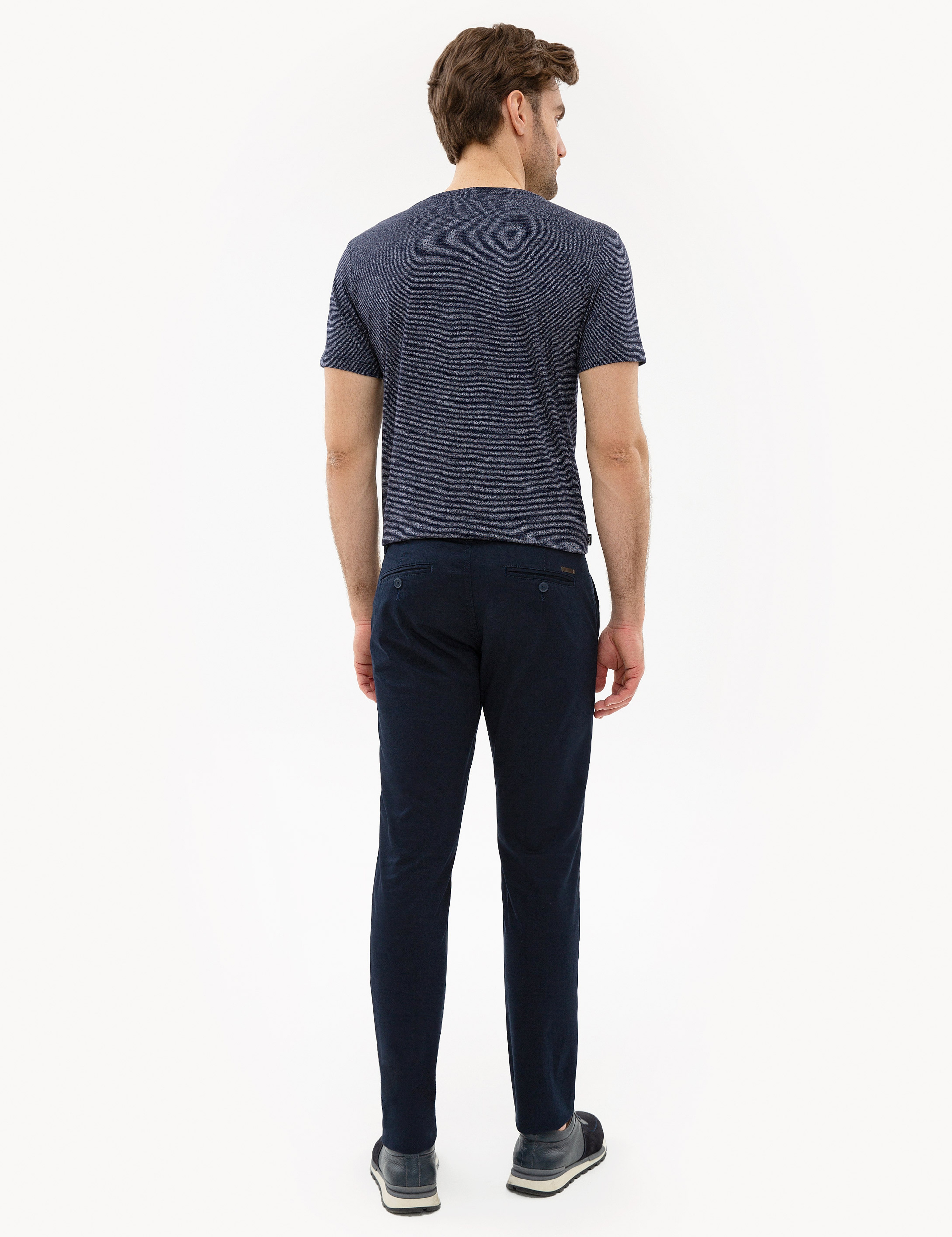 Lacivert Slim Fit Chino Pantolon - Image 3