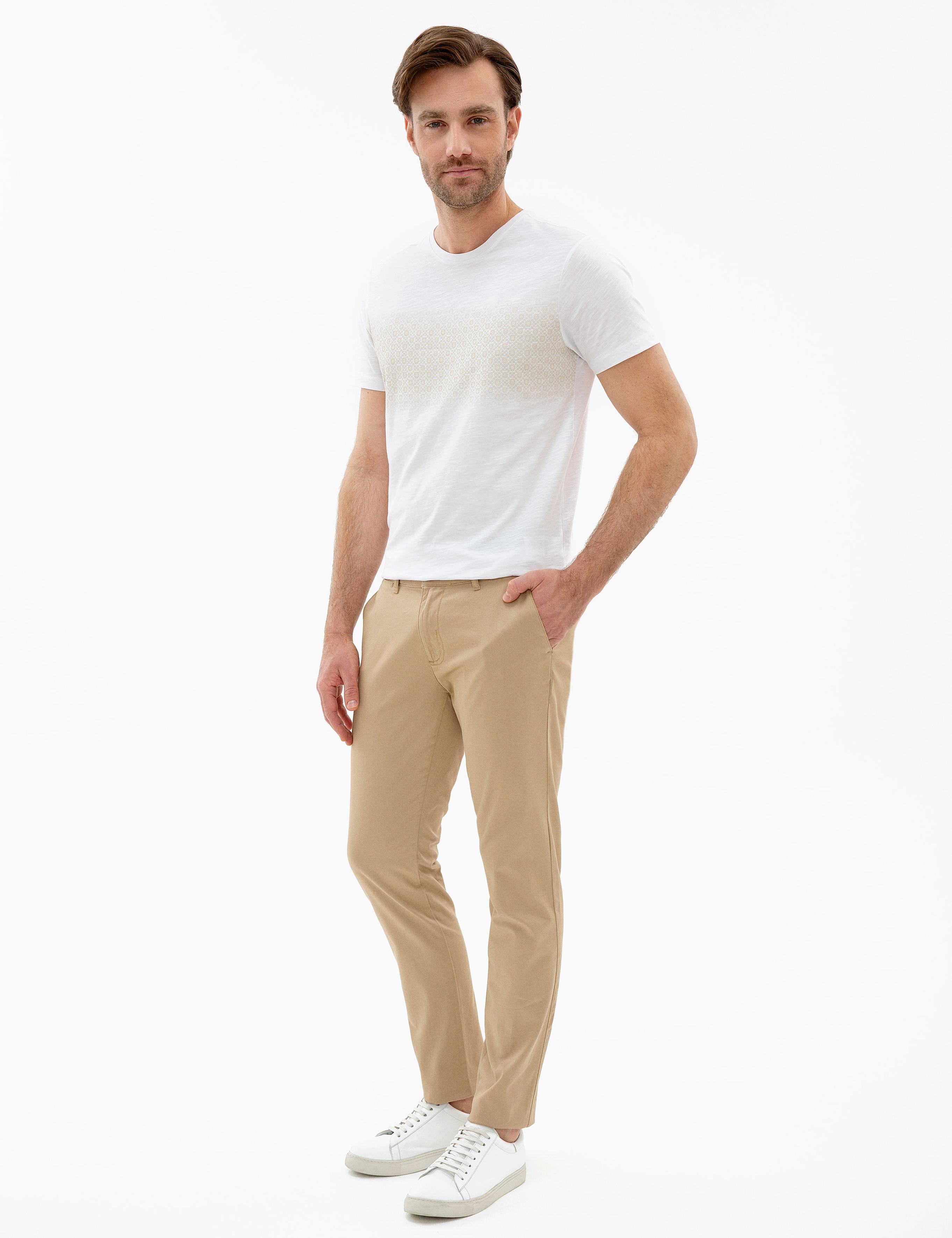 Camel Slim Fit Chino Pantolon