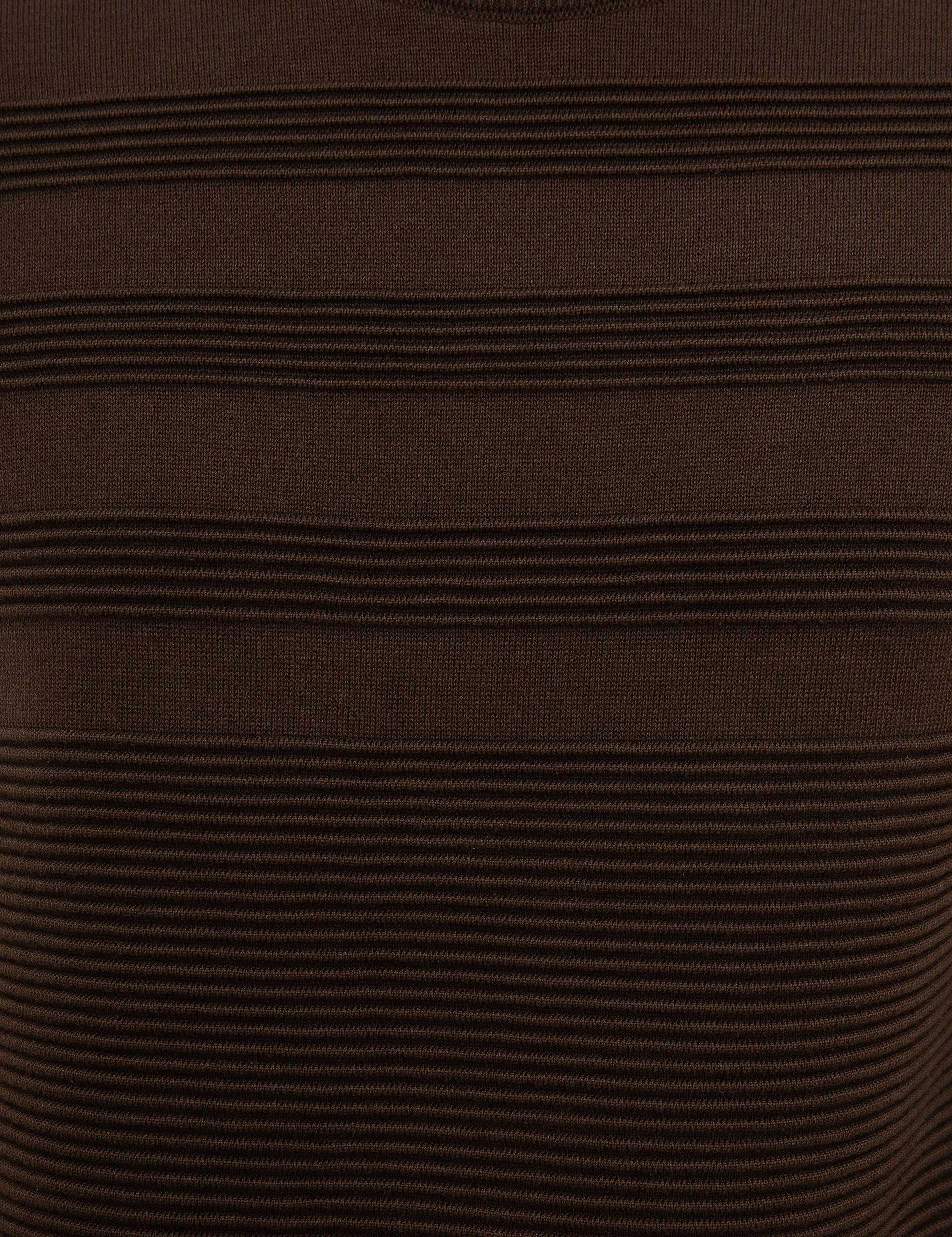 Kahverengi Slim Fit Triko Kazak