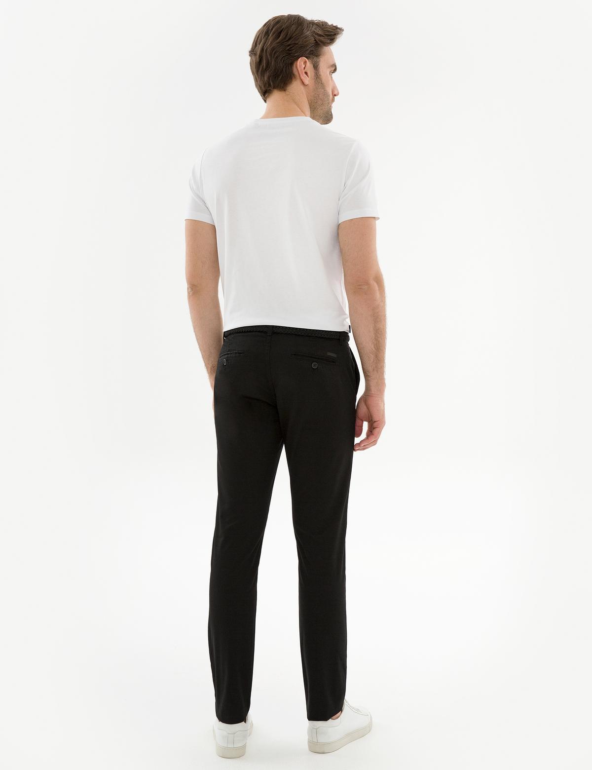 Siyah Slim Fit Chino Pantolon - 50225941022