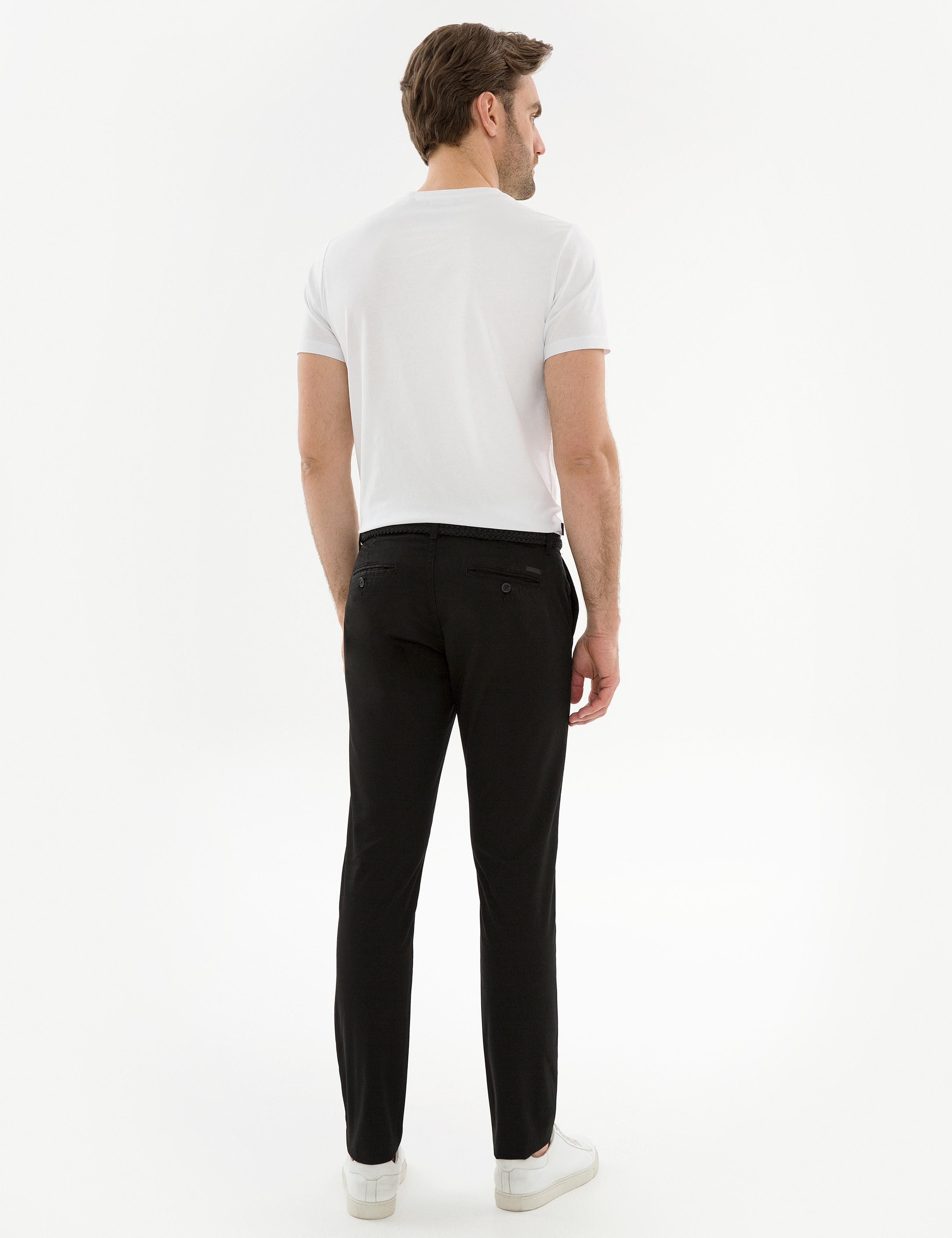 Siyah Slim Fit Chino Pantolon