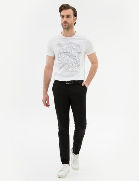 Siyah Slim Fit Chino Pantolon - 50225941022