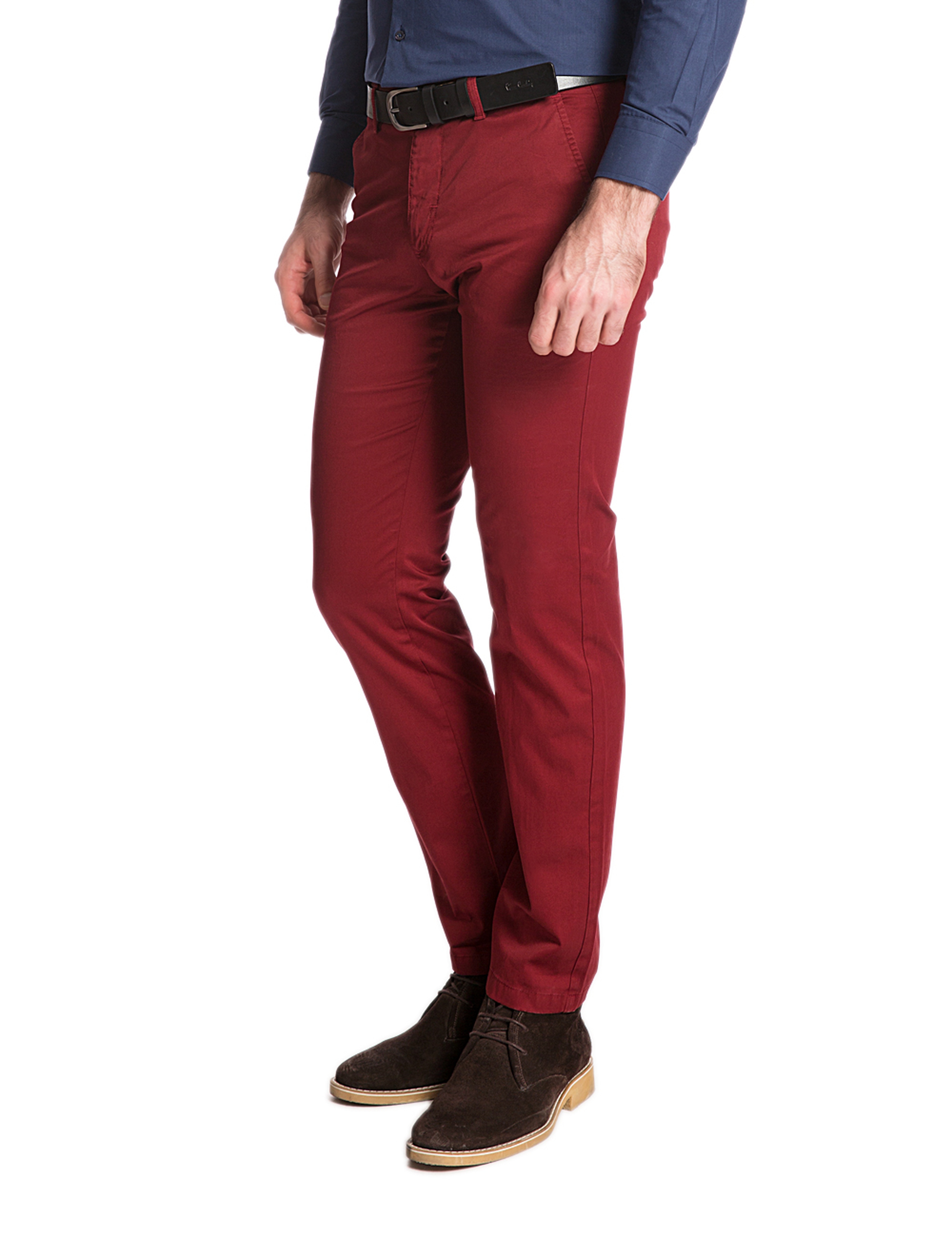 Bordo Slim Fit Chino Pantolon - Image 5