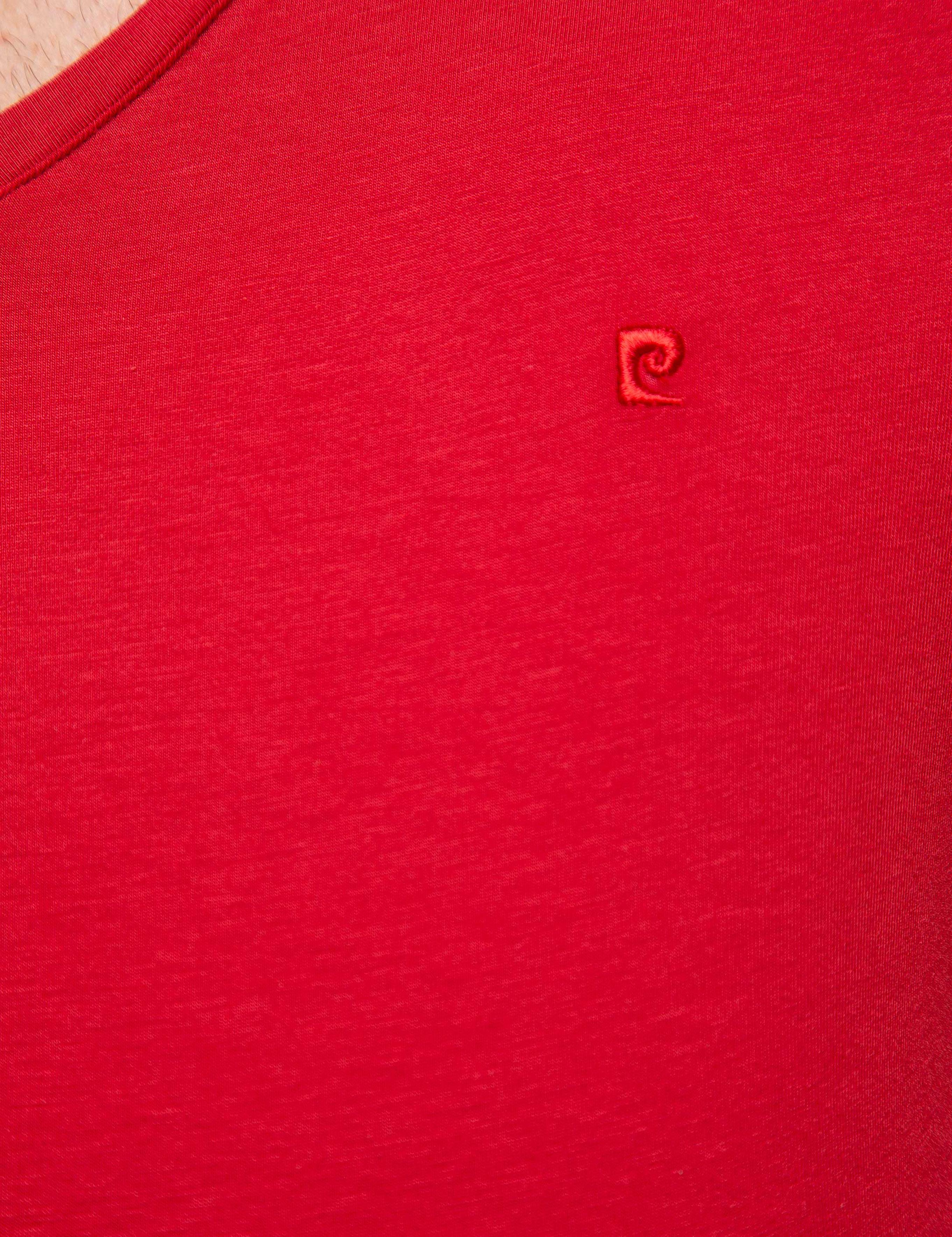 Kırmızı Slim Fit V Yaka T-Shirt