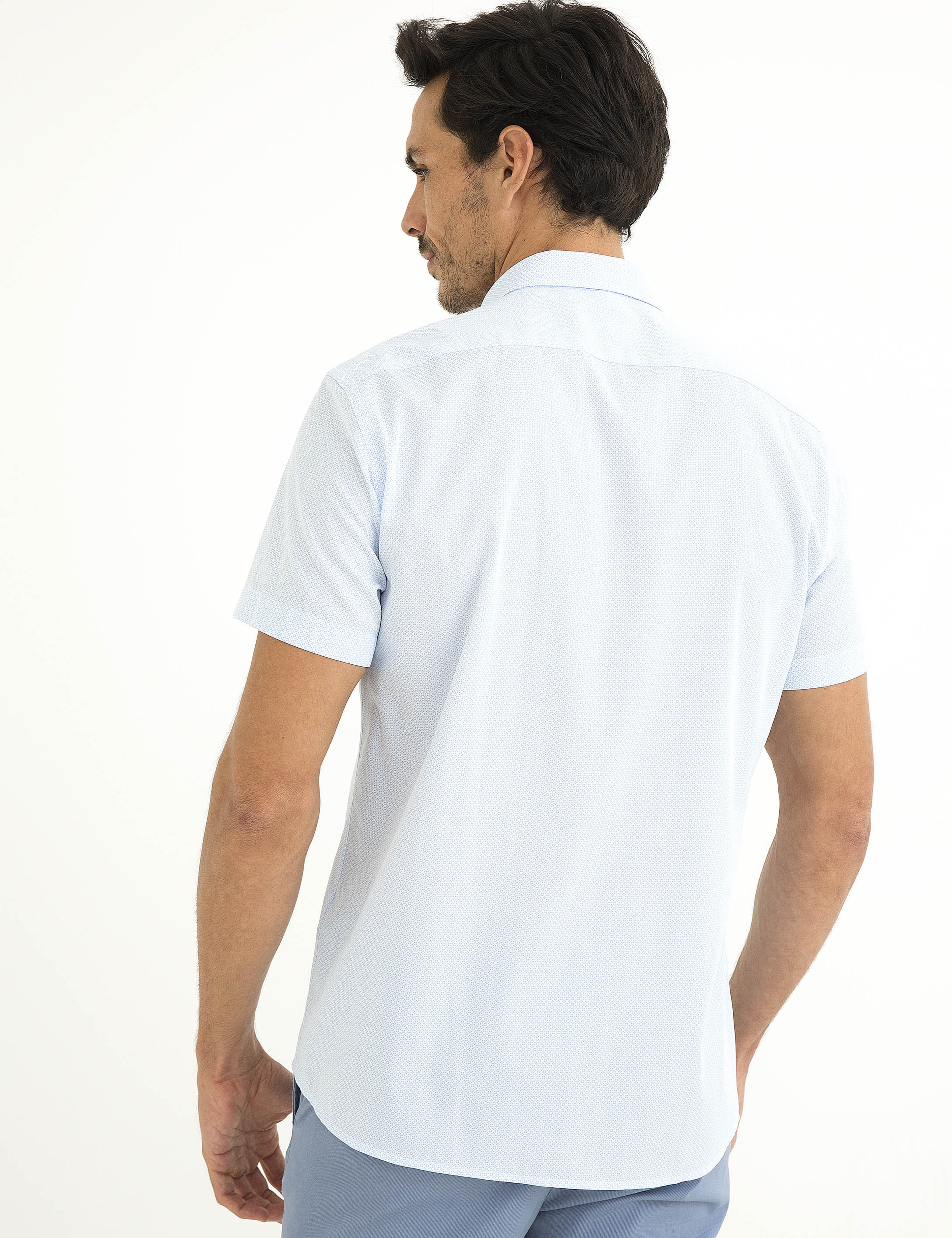 Açık Mavi Regular Fit Kısa Kollu Gömlek