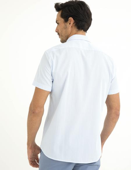 Açık Mavi Regular Fit Kısa Kollu Gömlek - 50187530006