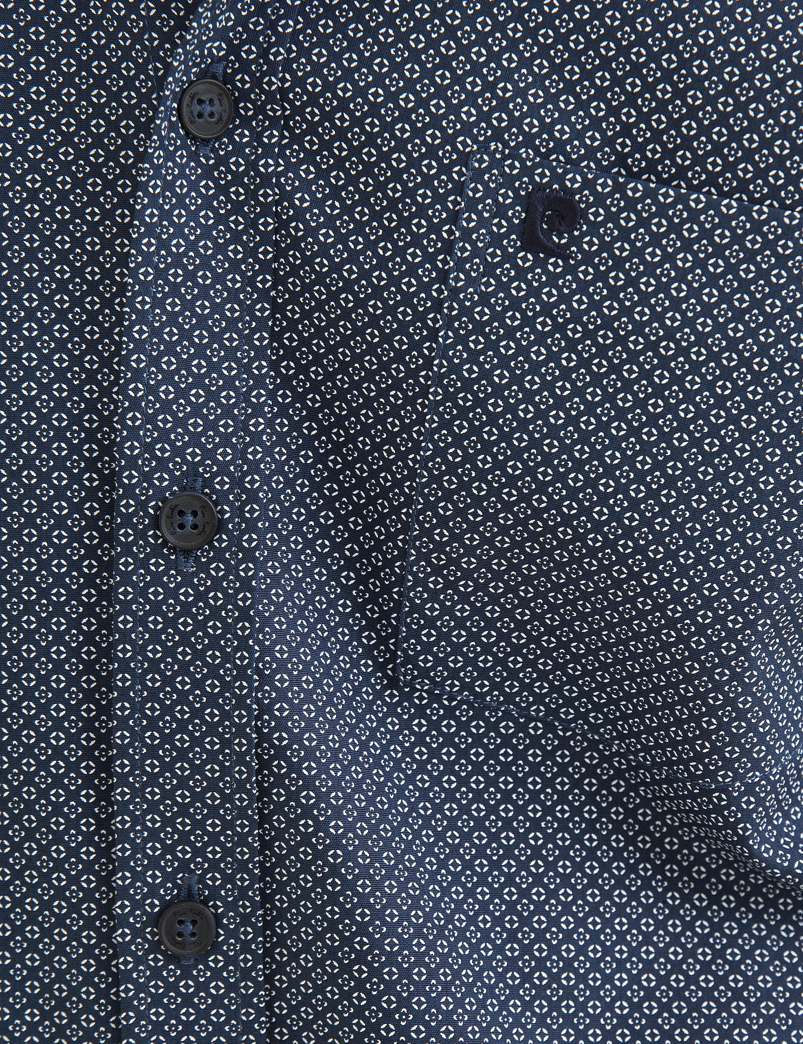 Lacivert Regular Fit Kısa Kollu Gömlek