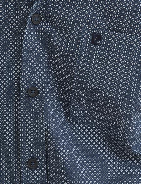 Lacivert Regular Fit Kısa Kollu Gömlek - 50187530015