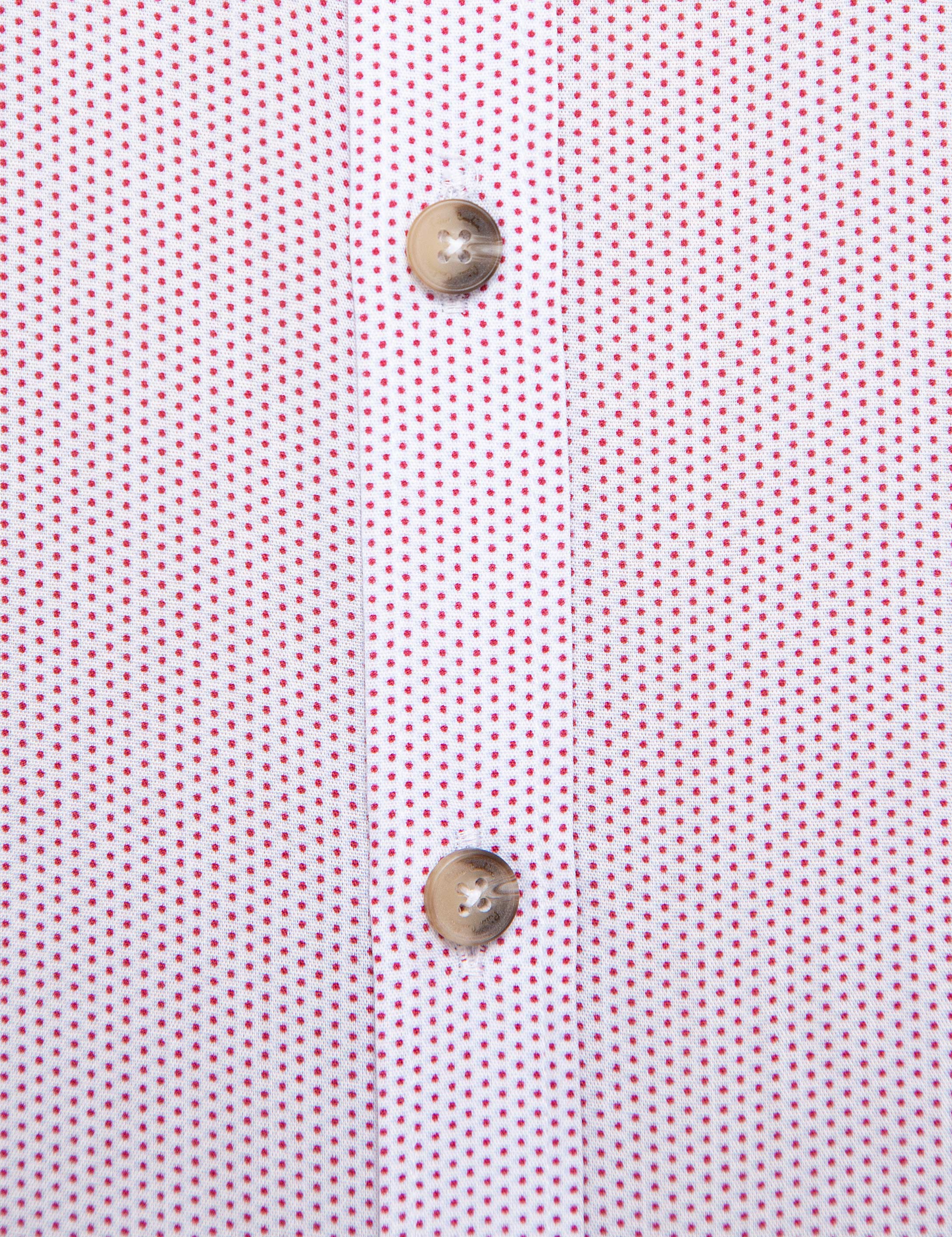 Kırmızı Regular Fit Kısa Kollu Gömlek - 50187532017