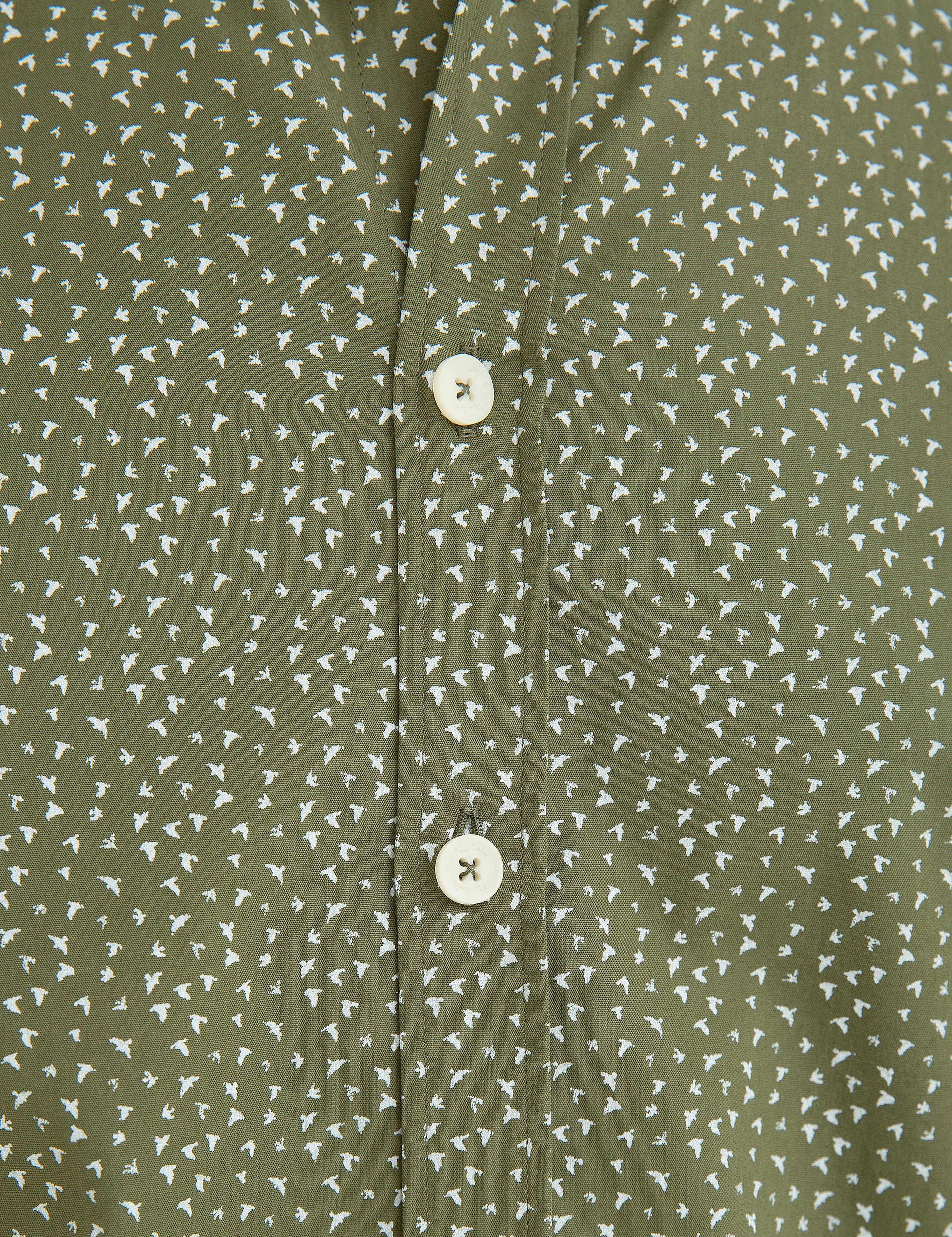 Yeşil Slim Fit Uzun Kollu Gömlek