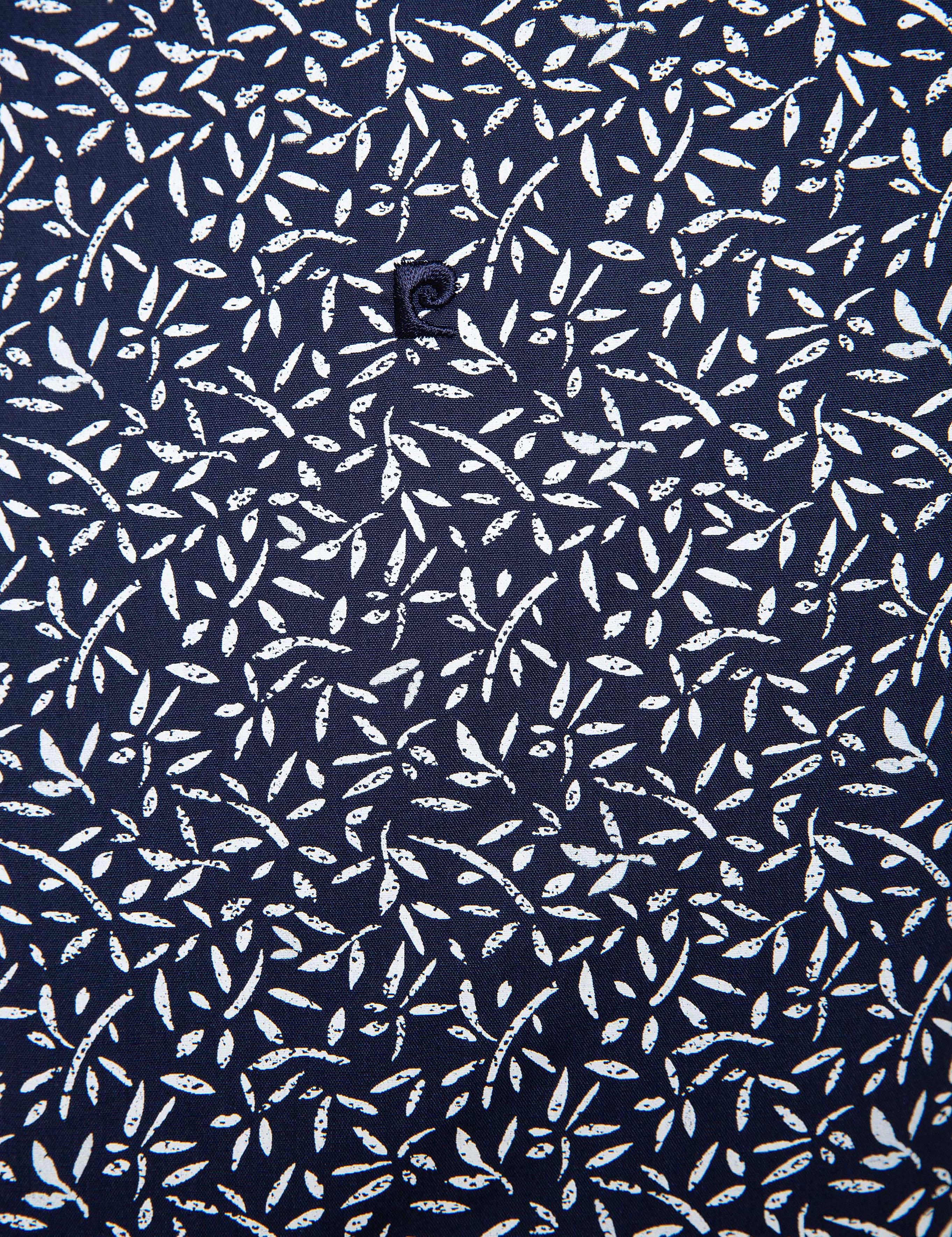 Lacivert Slim Fit Kısa Kollu Gömlek