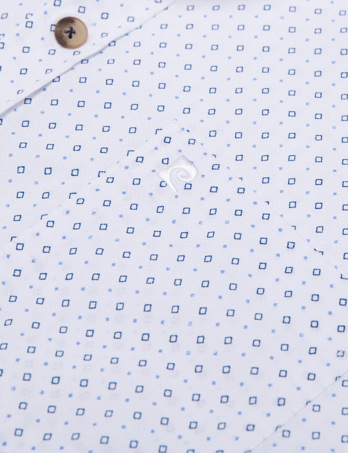 Beyaz Regular Fit Kısa Kollu Gömlek - 50187626006