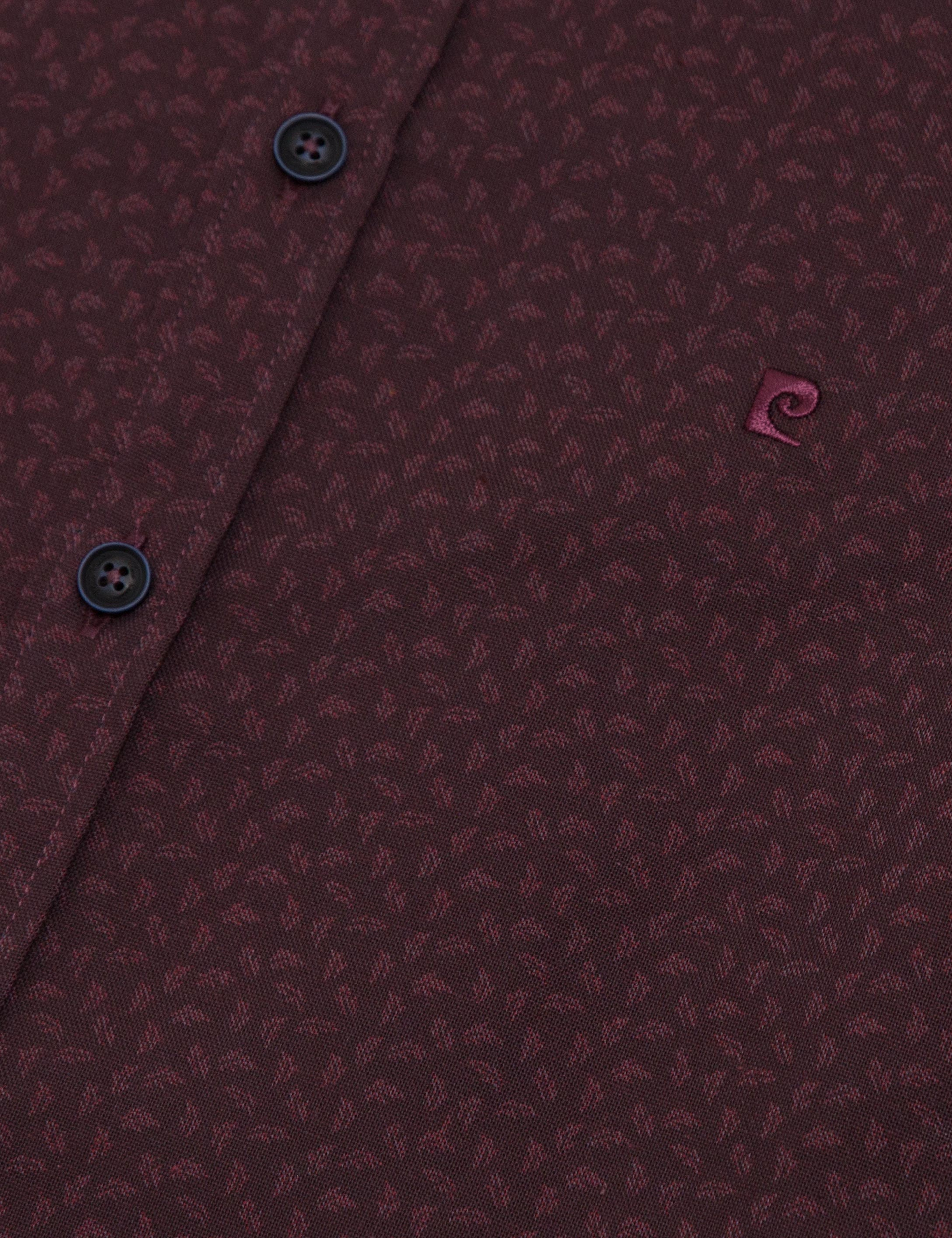 Slim Bordo Gömlek - Image 5