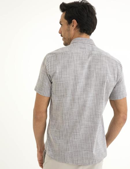 Kahverengi Slim Fit Kısa Kollu Gömlek - 50188499017