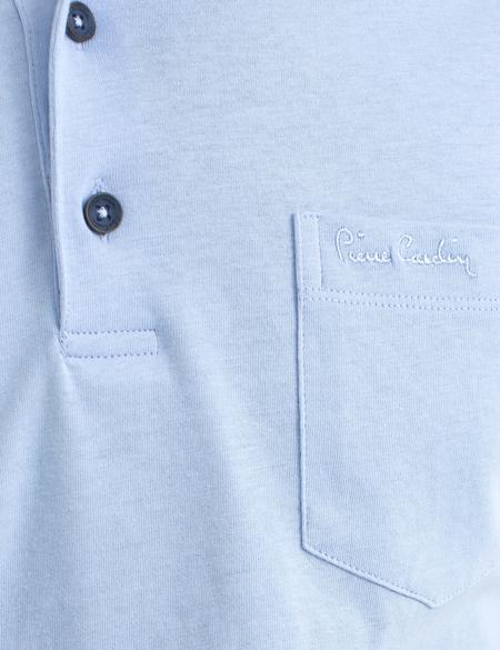 Açık Mavi Regular Fit Basic Polo Yaka T-Shirt - 50188639046