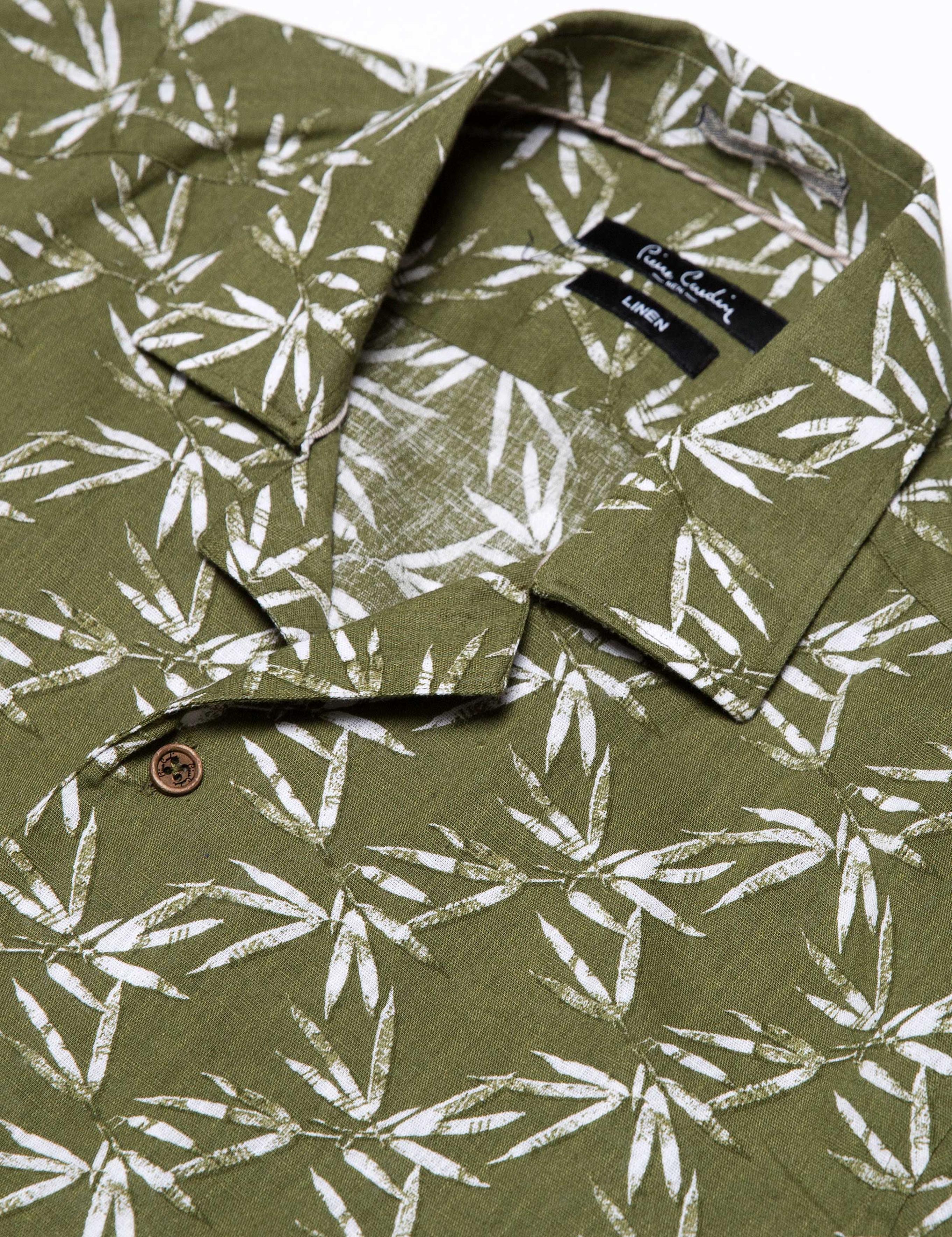 Yeşil Slim Fit Kısa Kollu Gömlek