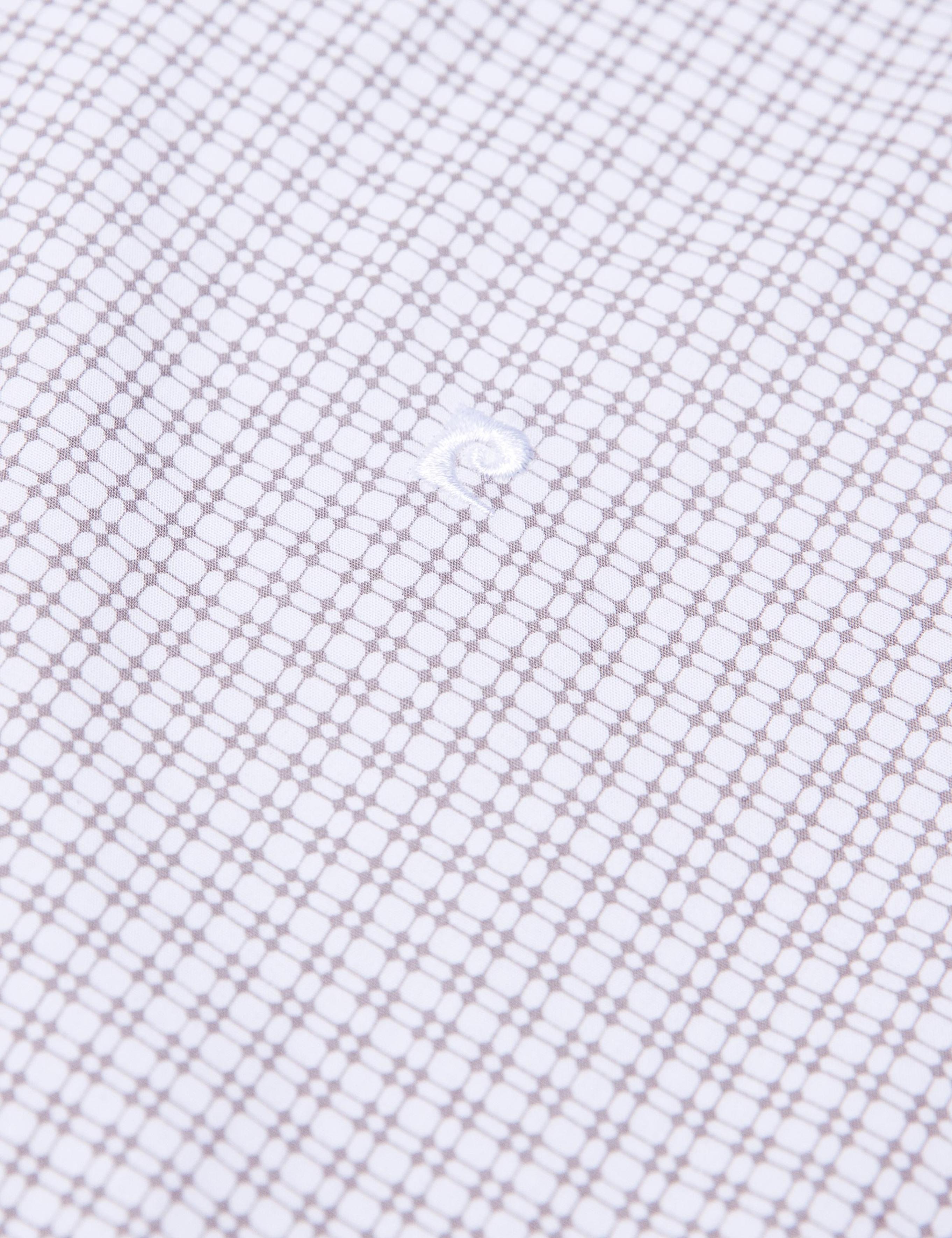 Kahverengi Detaylı Slim Fit Gömlek