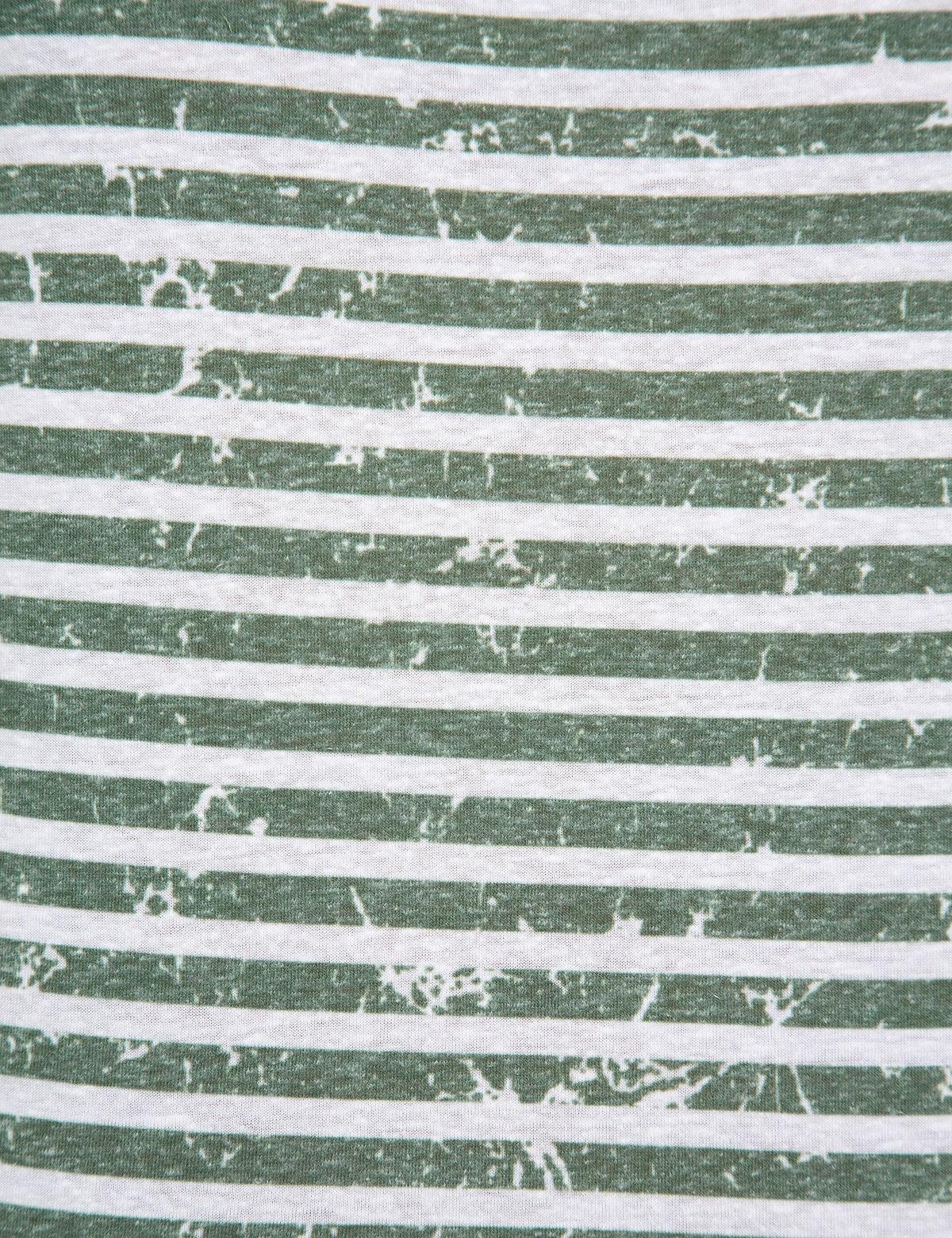 Yeşil Slim Fit Bisiklet Yaka T-Shirt - 50189493013