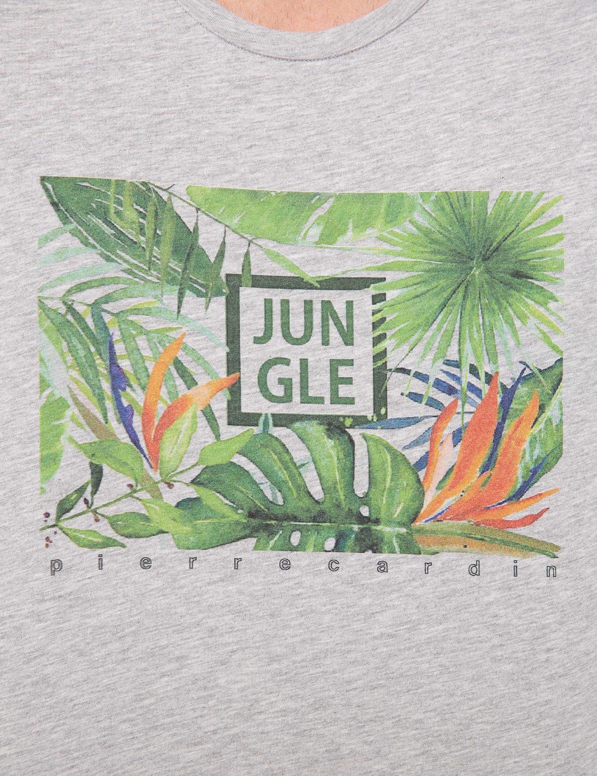 Açık Gri Melanj Slim Fit T-Shirt - 50189503023