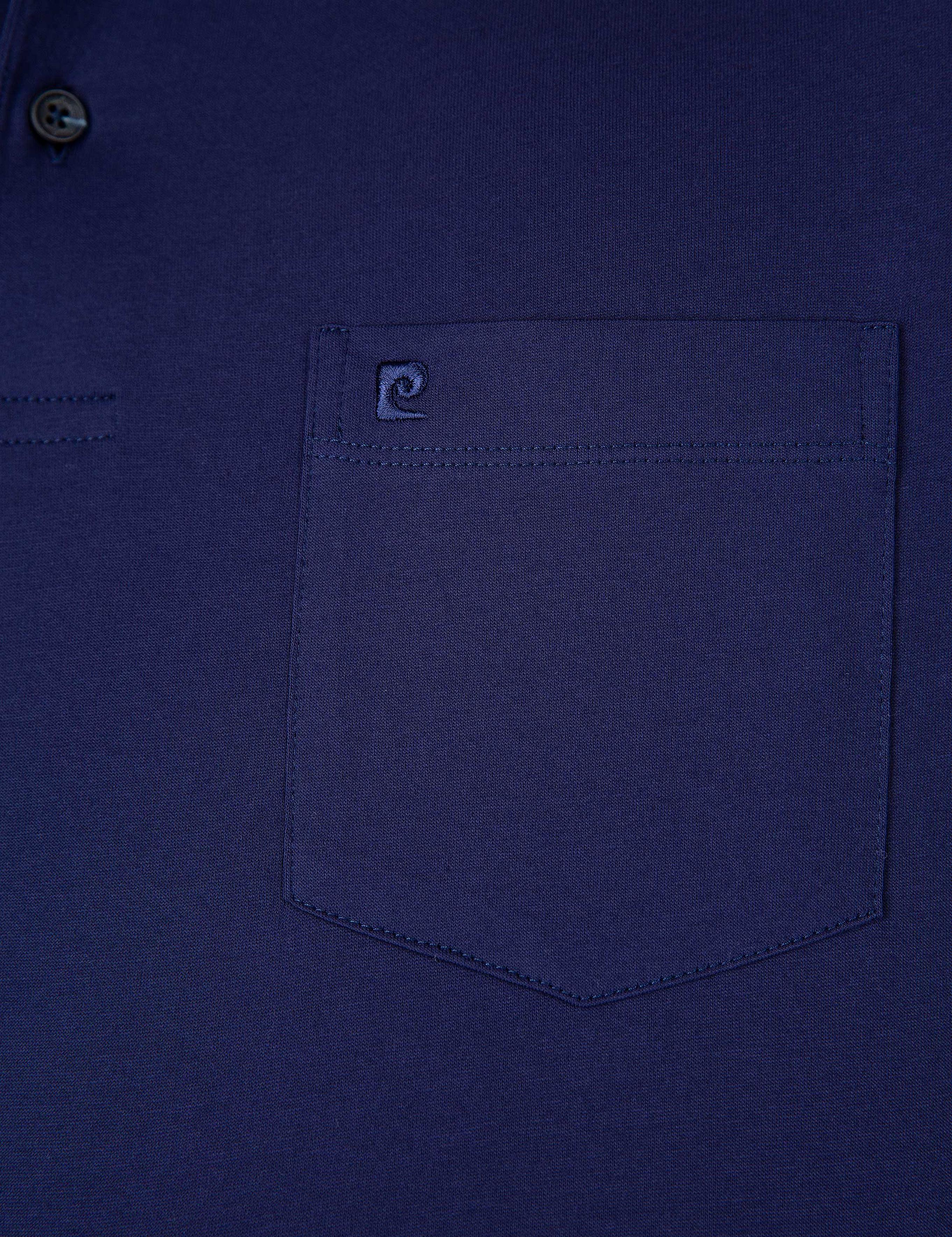 Lacivert Regular Fit Polo Yaka Basic T-Shirt