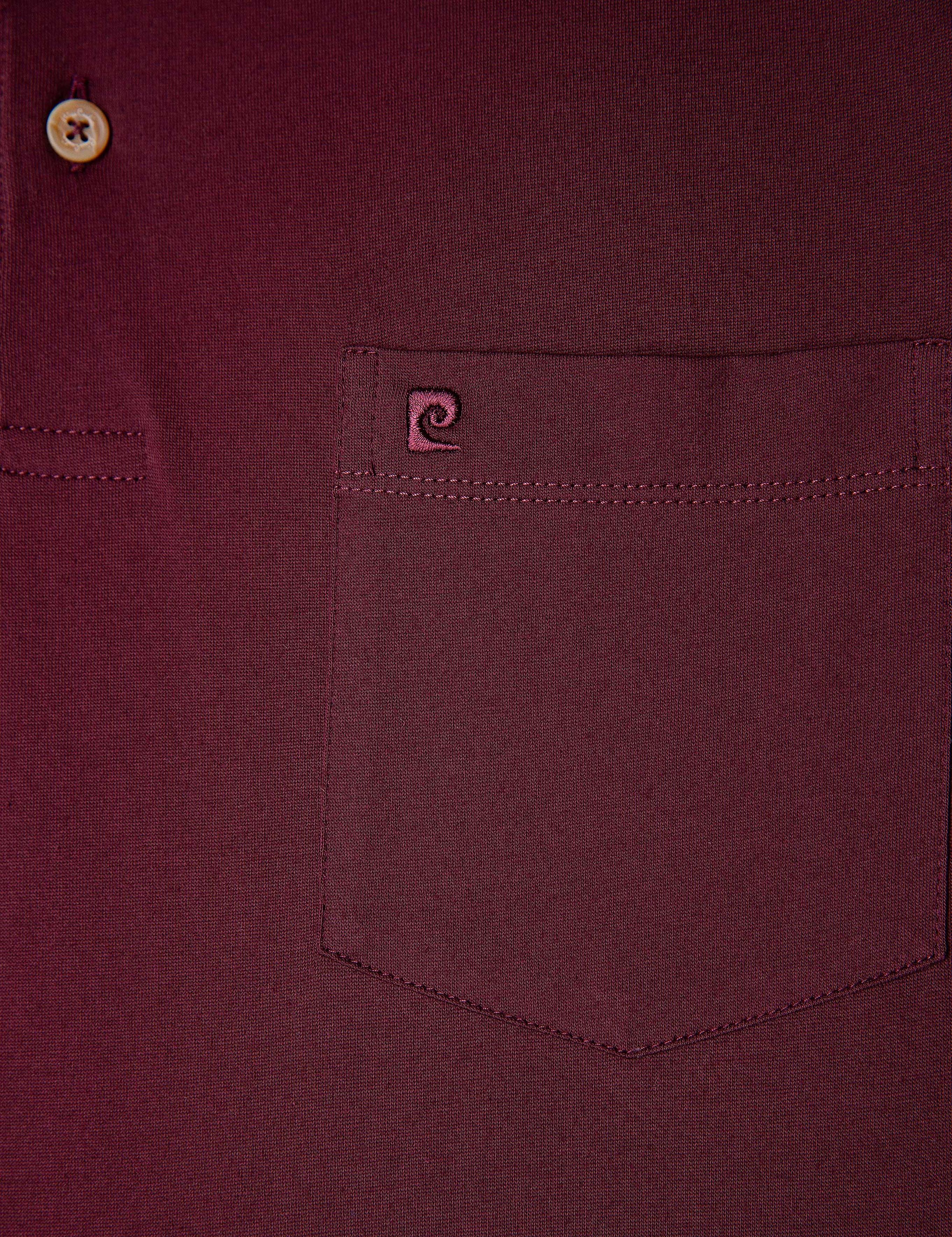 Bordo Regular Fit Polo Yaka Merserize Tişört