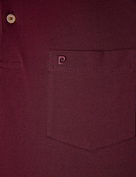 Bordo Regular Fit Polo Yaka Merserize Tişört - 50199597033
