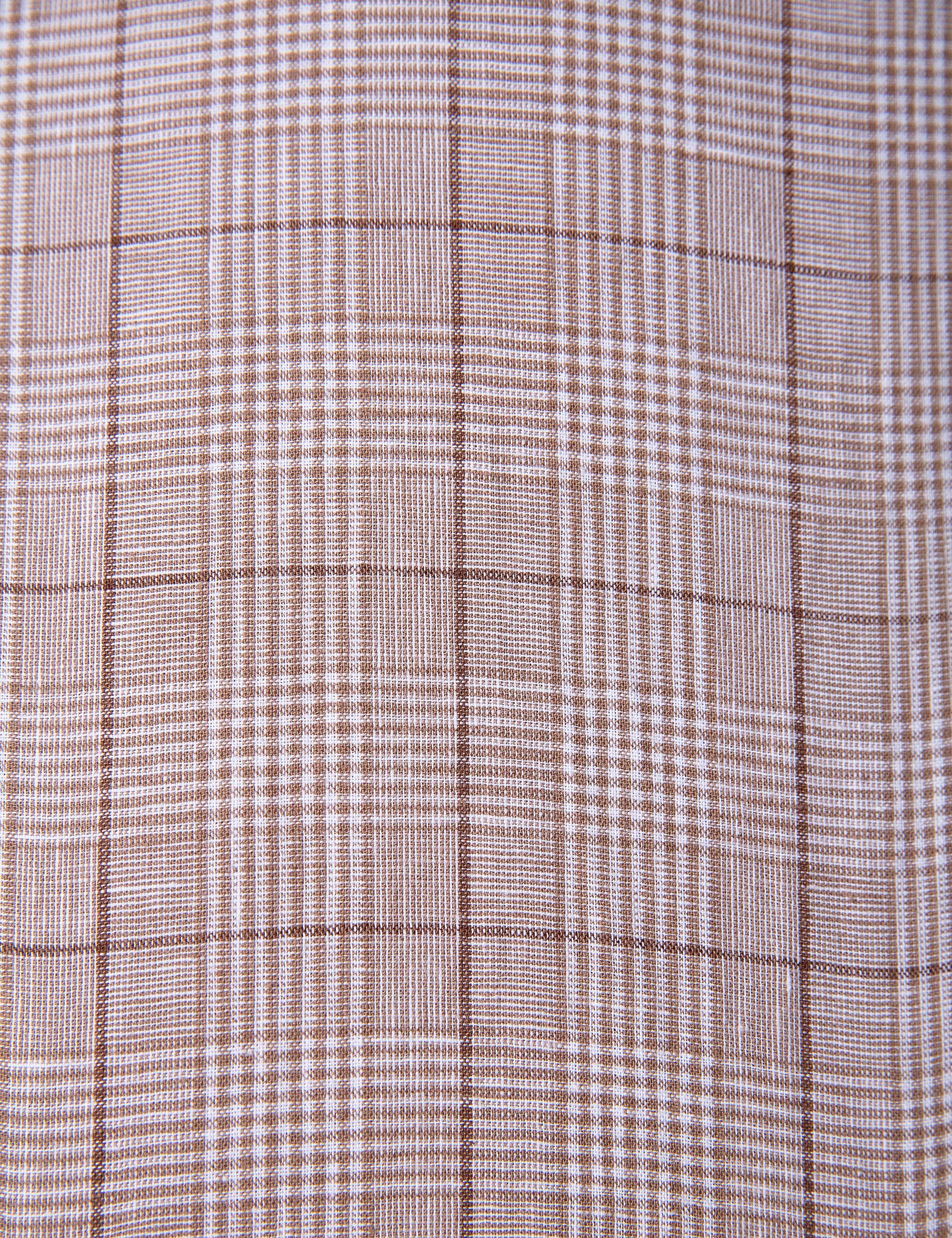 Kahverengi Slim Fit Uzun Kollu Gömlek