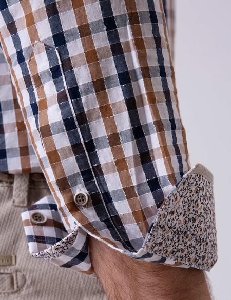 Kahverengi Slim Fit Uzun Kollu Gömlek - 50200479014