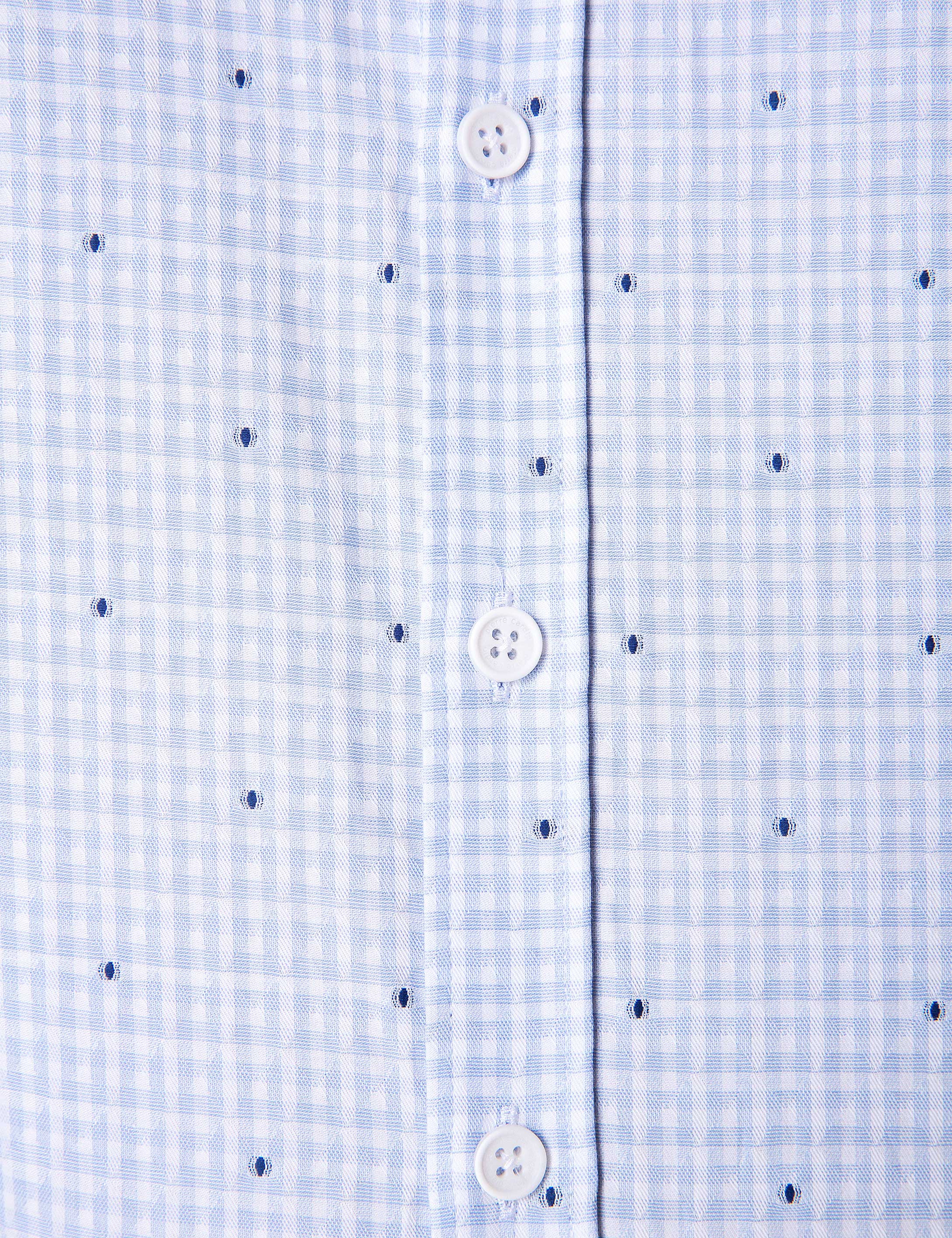 Açık Mavi Slim Fit Uzun Kollu Gömlek - Image 5