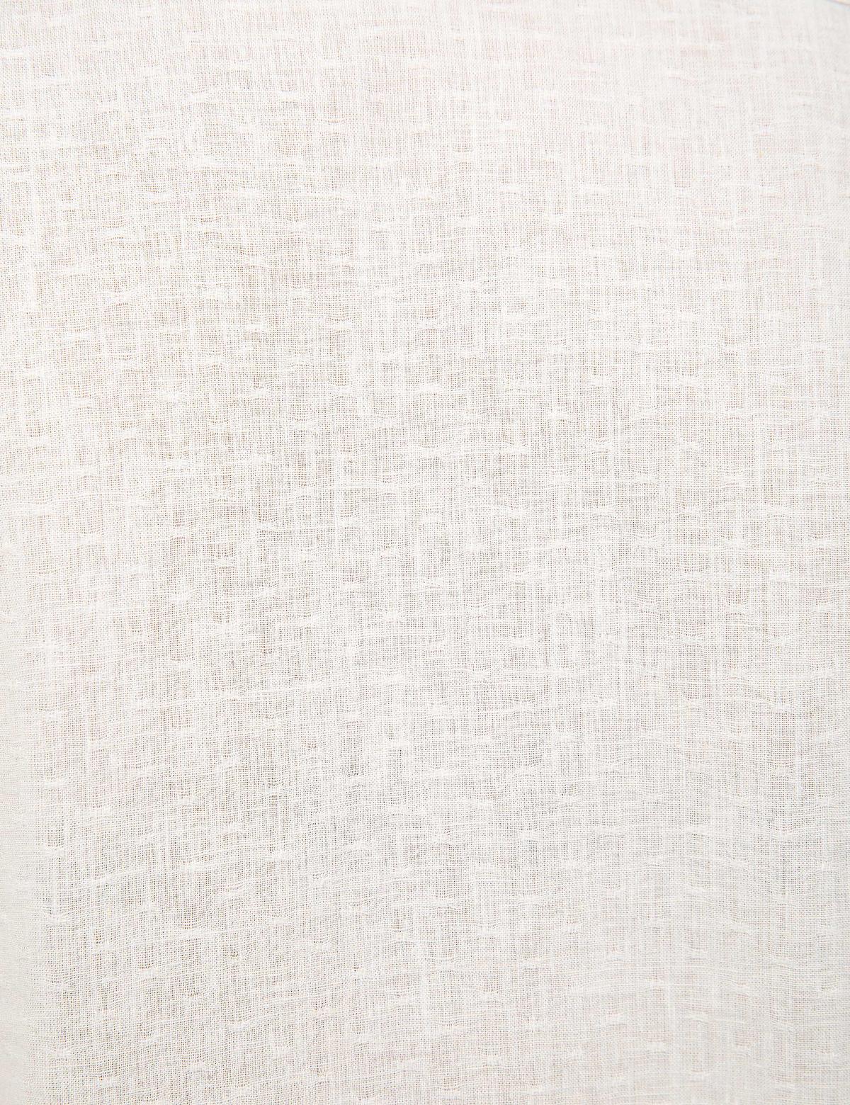 Beyaz Regular Fit Keten Karışımlı Gömlek - 50200524014