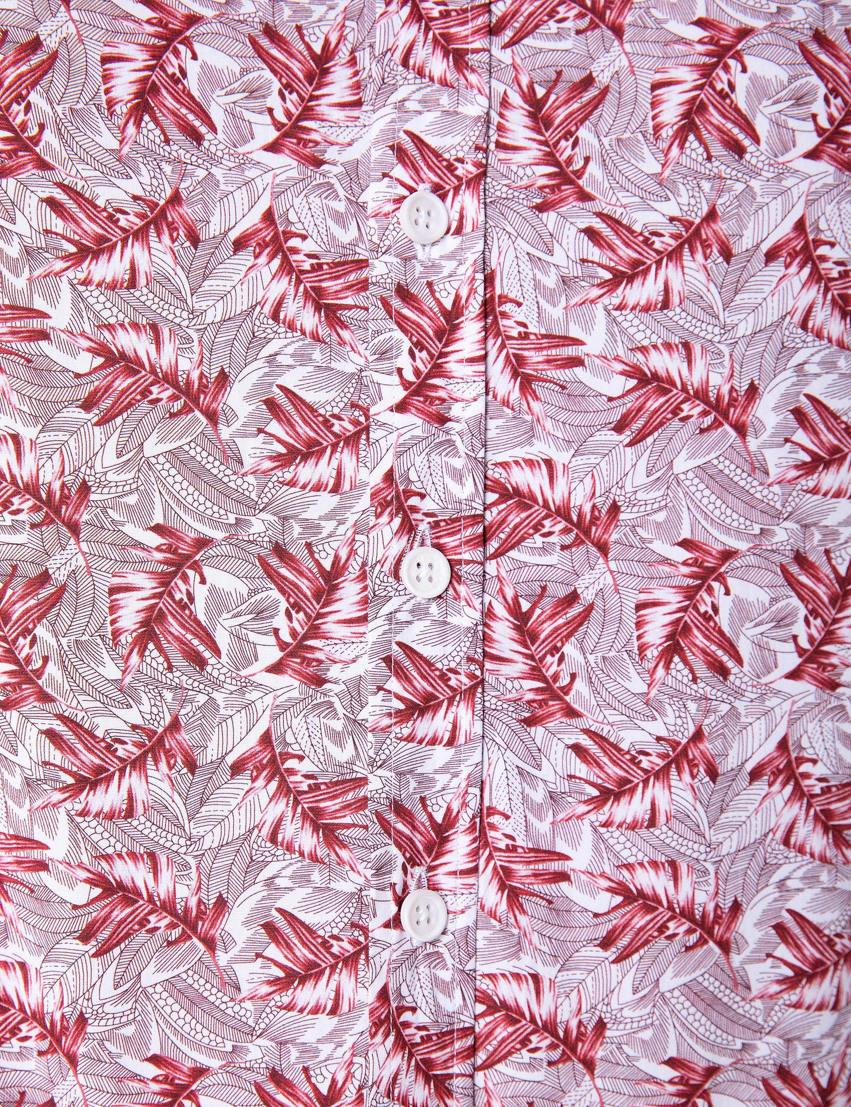 Bordo Slim Fit Uzun Kollu Gömlek